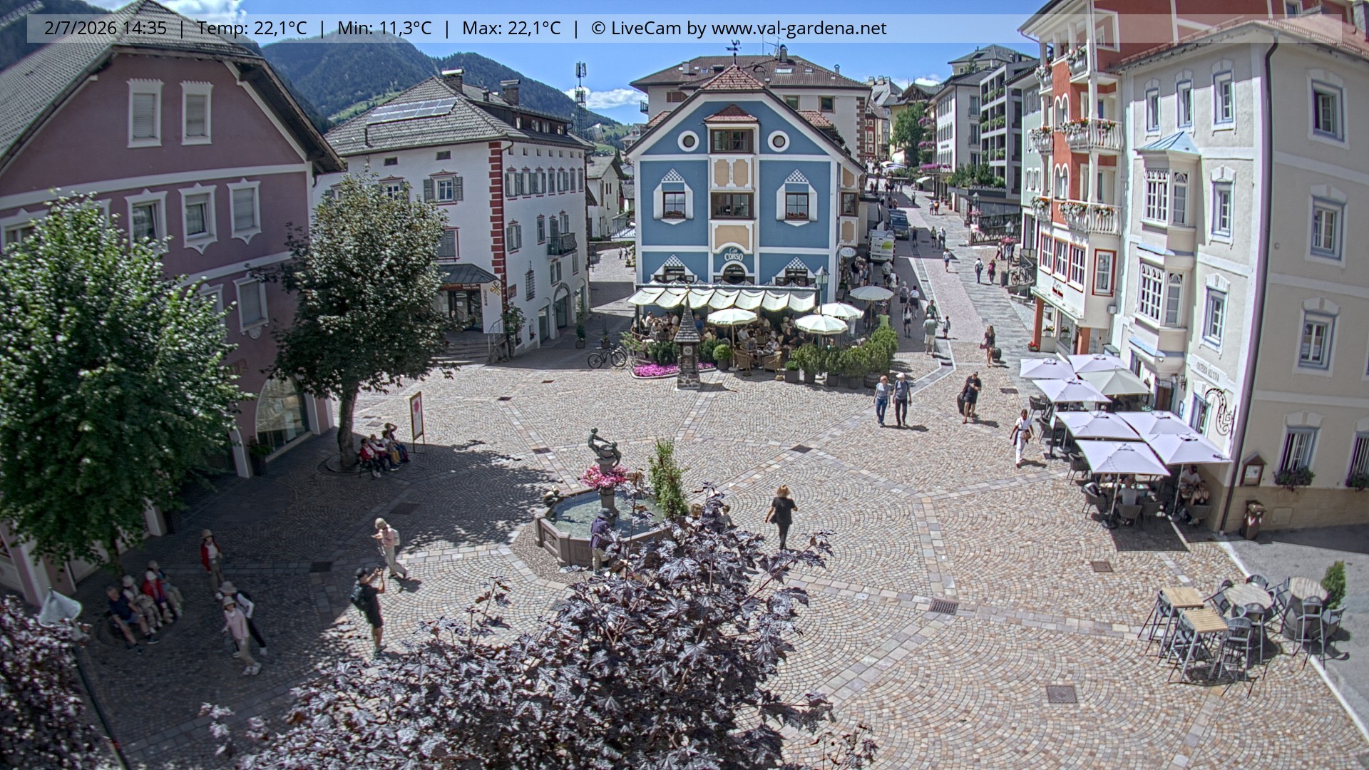 Archiv Foto Webcam St. Ulrich: Dorfzentrum