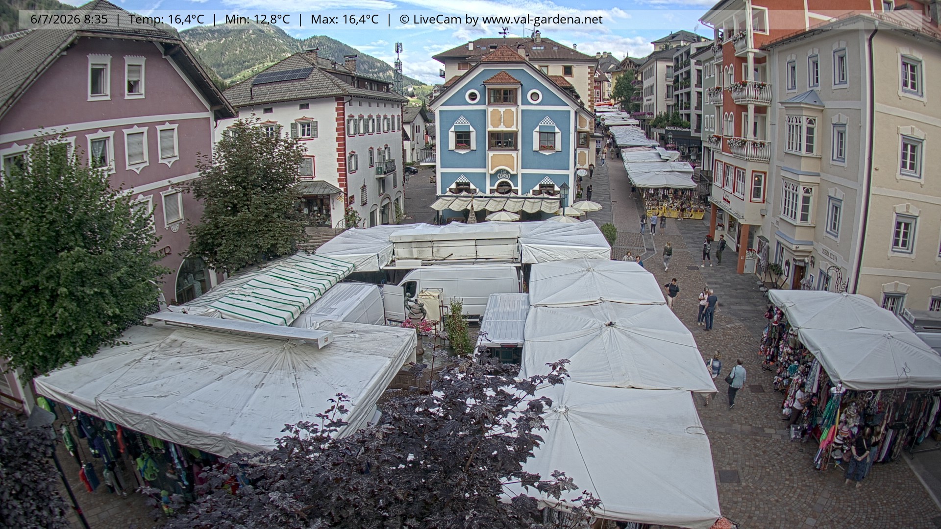 Archiv Foto Webcam St. Ulrich: Dorfzentrum
