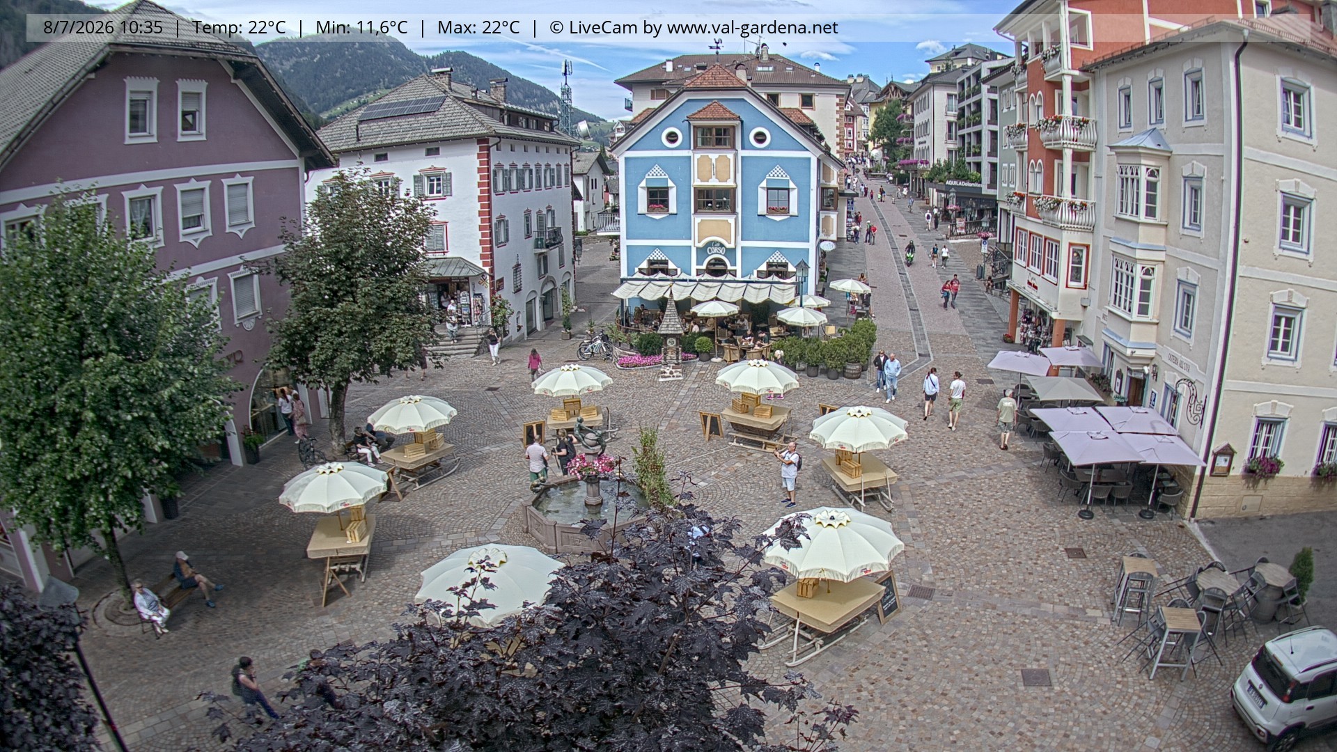 Archiv Foto Webcam St. Ulrich: Dorfzentrum