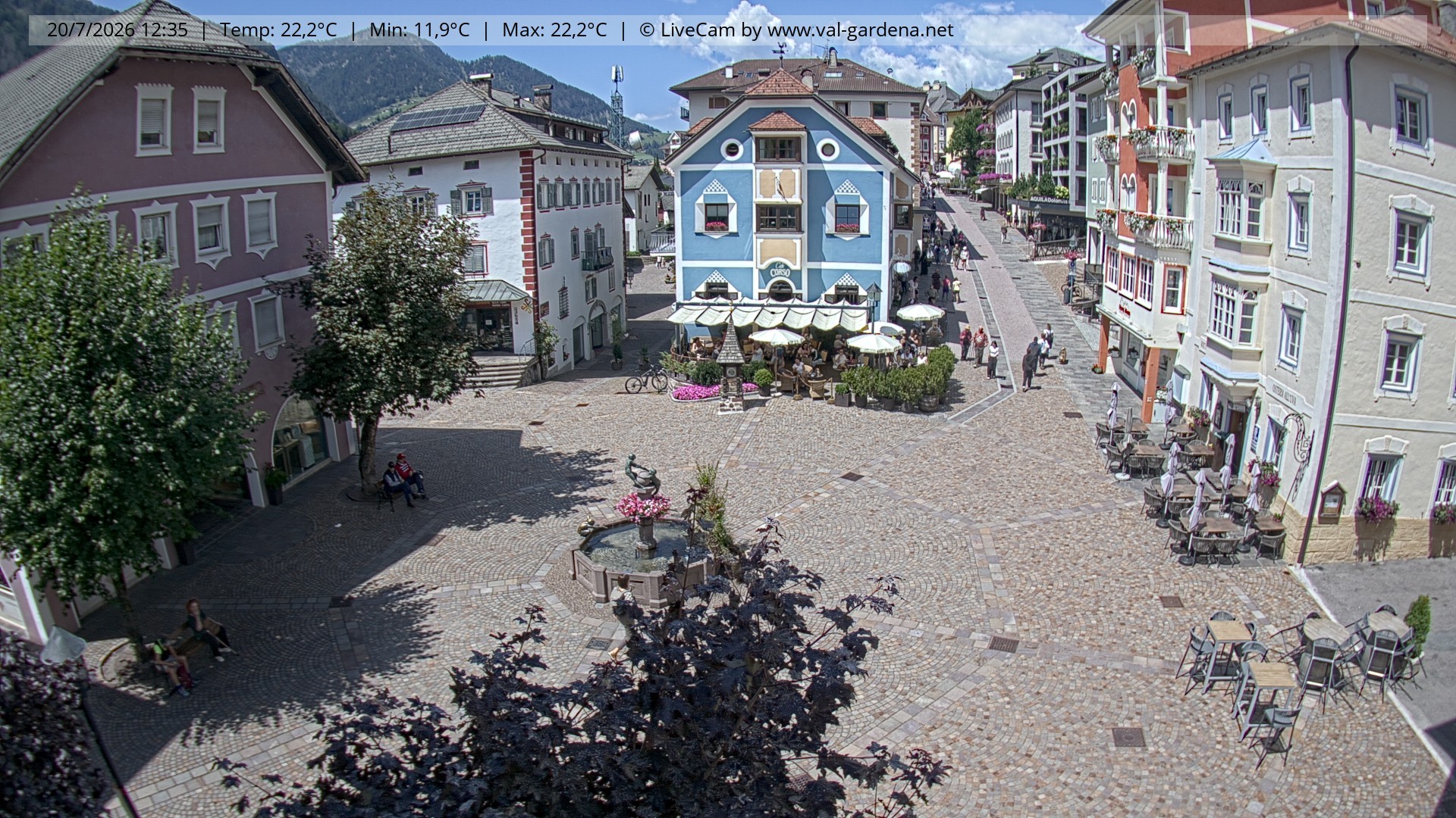Archiv Foto Webcam St. Ulrich: Dorfzentrum