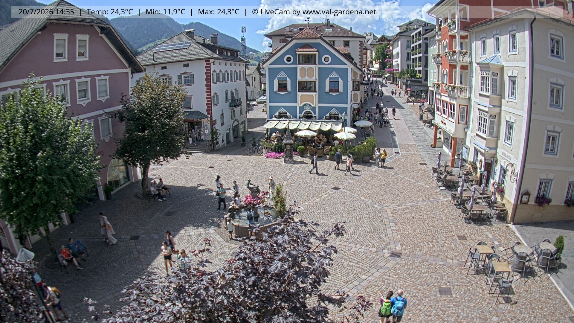 Archiv Foto Webcam St. Ulrich: Dorfzentrum
