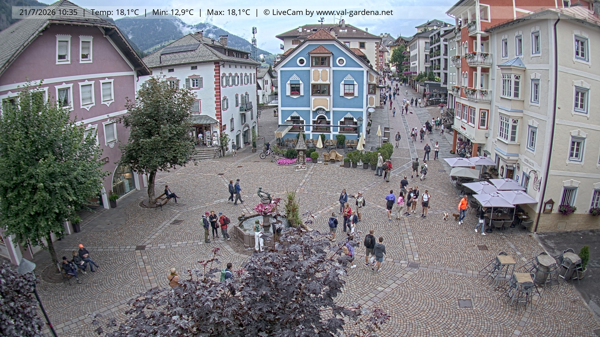Archiv Foto Webcam St. Ulrich: Dorfzentrum