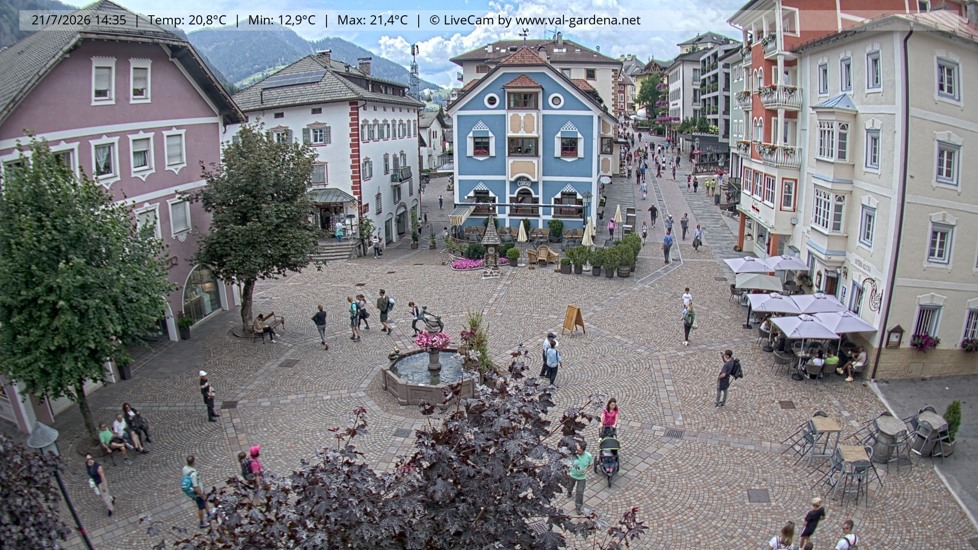 Archiv Foto Webcam St. Ulrich: Dorfzentrum