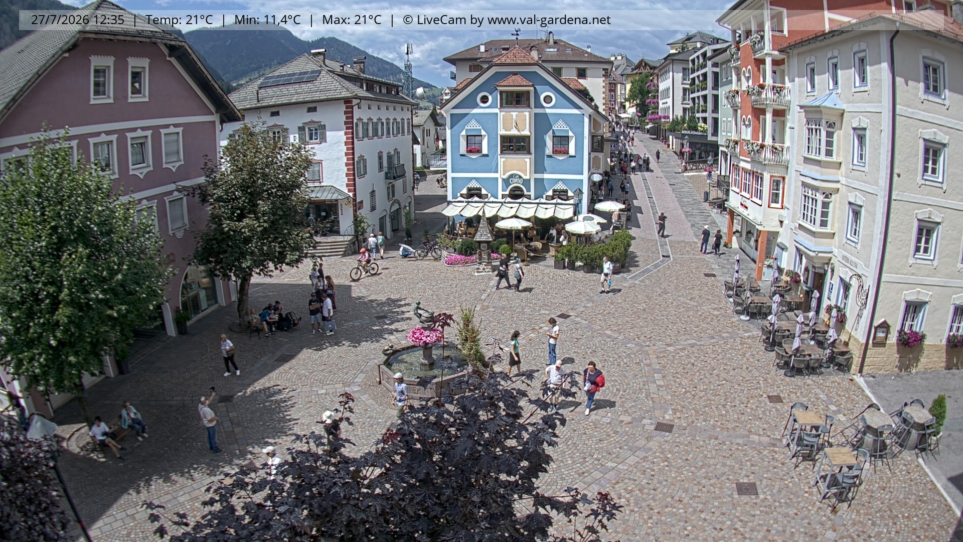 Archiv Foto Webcam St. Ulrich: Dorfzentrum