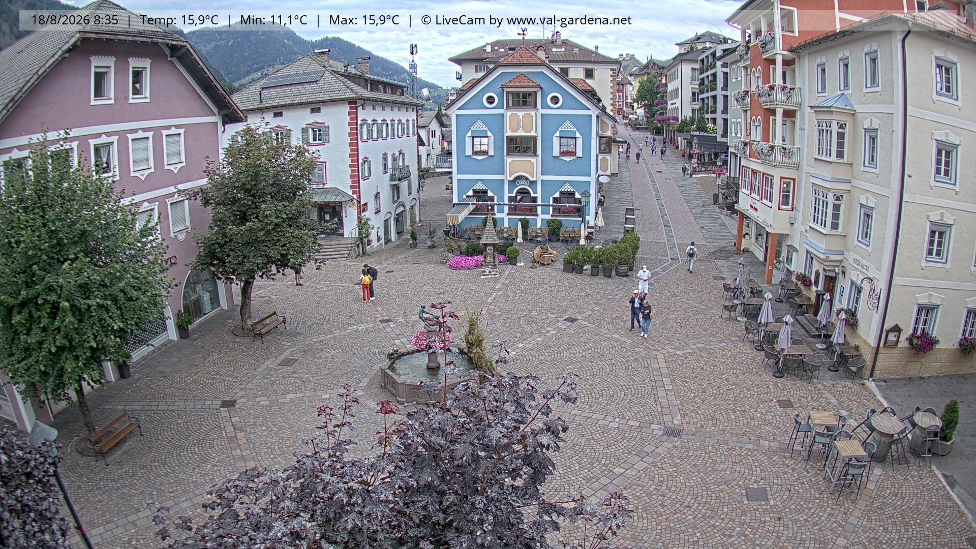 Archiv Foto Webcam St. Ulrich: Dorfzentrum
