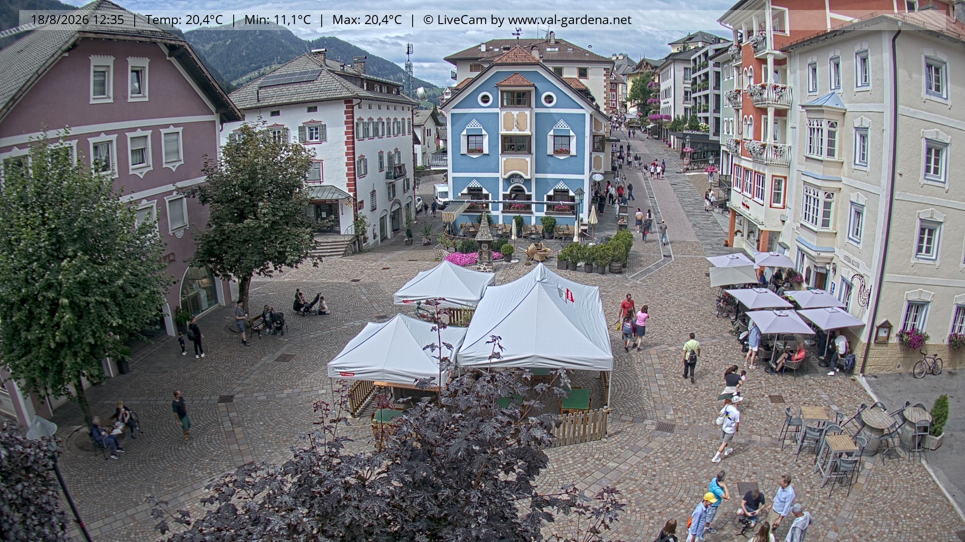 Archiv Foto Webcam St. Ulrich: Dorfzentrum