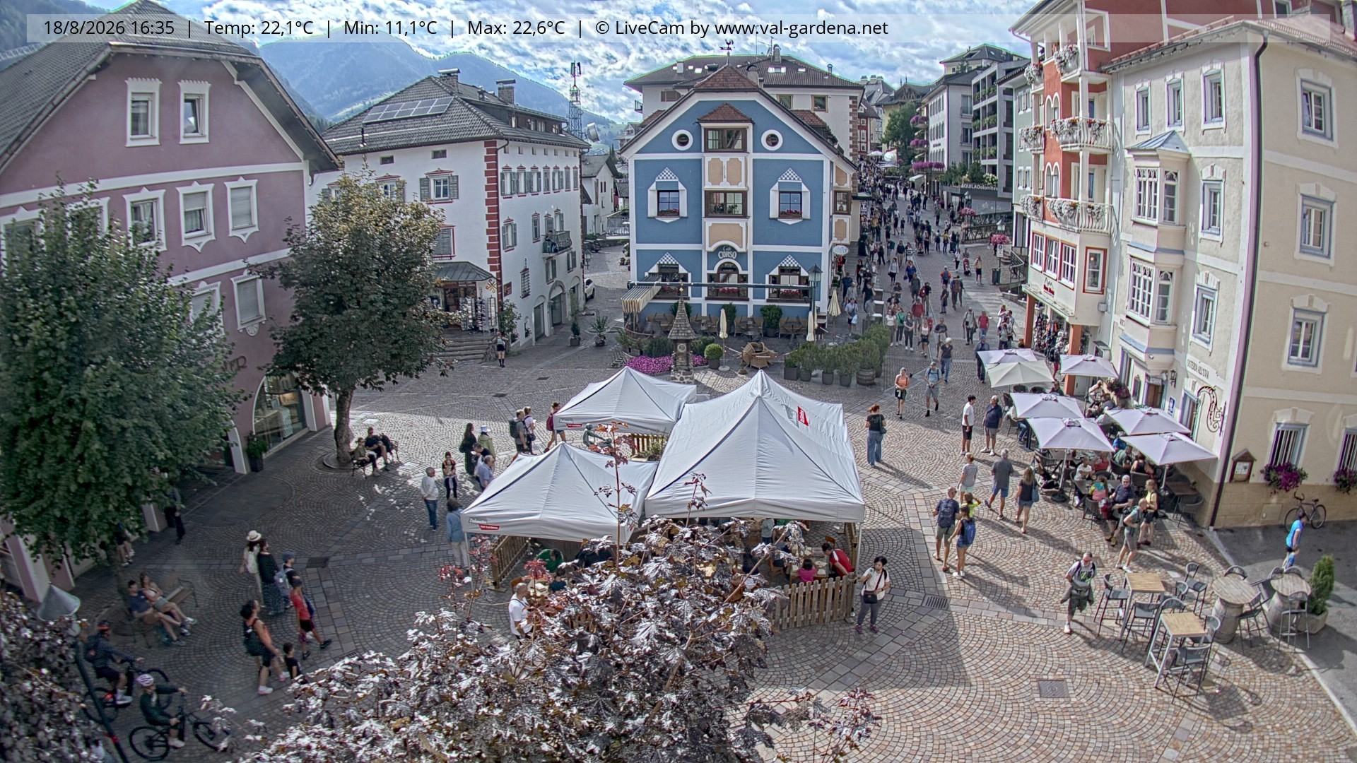 Archiv Foto Webcam St. Ulrich: Dorfzentrum