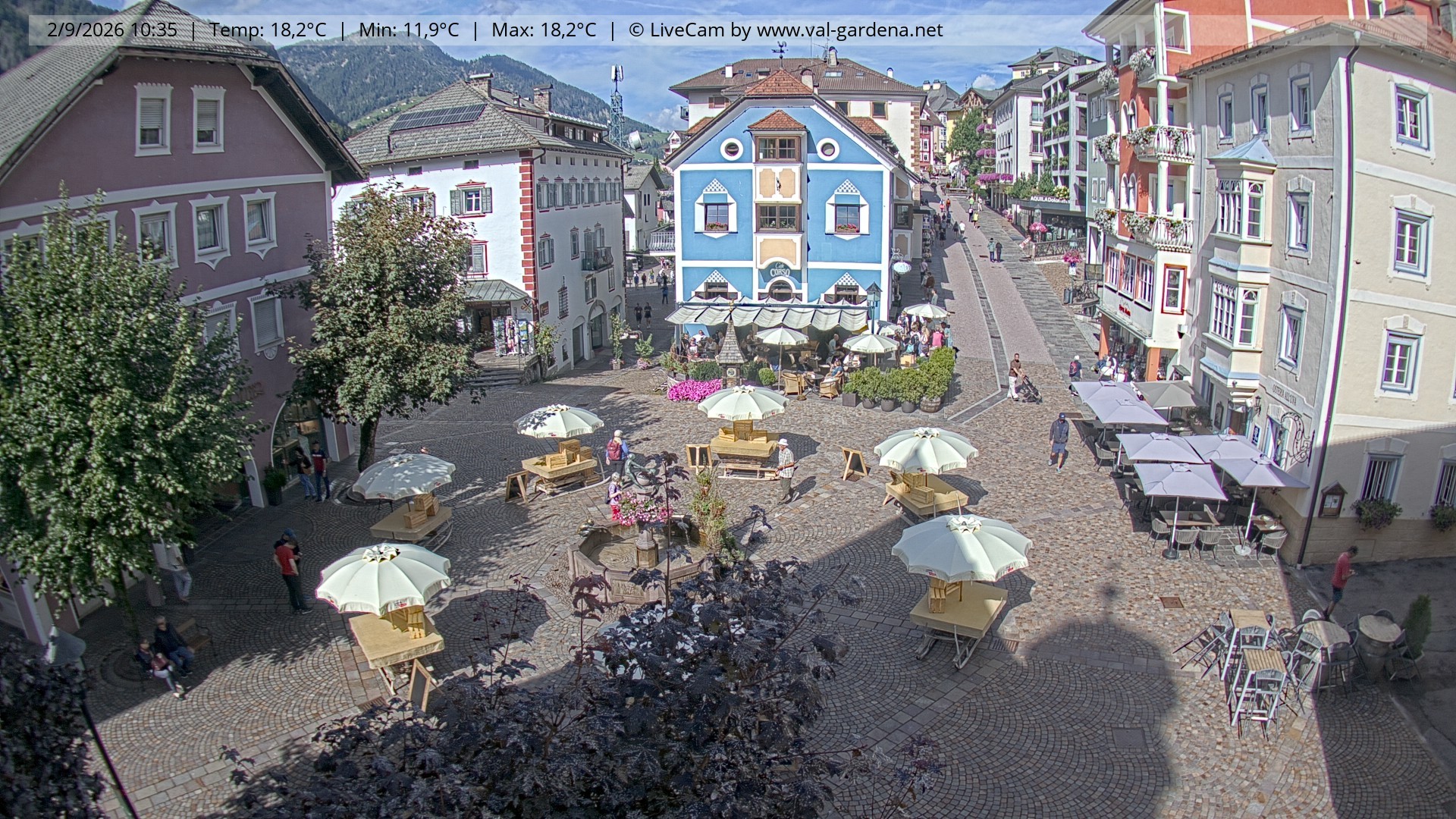 Archiv Foto Webcam St. Ulrich: Dorfzentrum