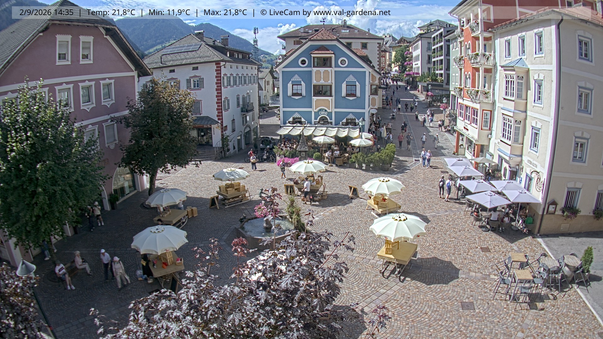 Archiv Foto Webcam St. Ulrich: Dorfzentrum