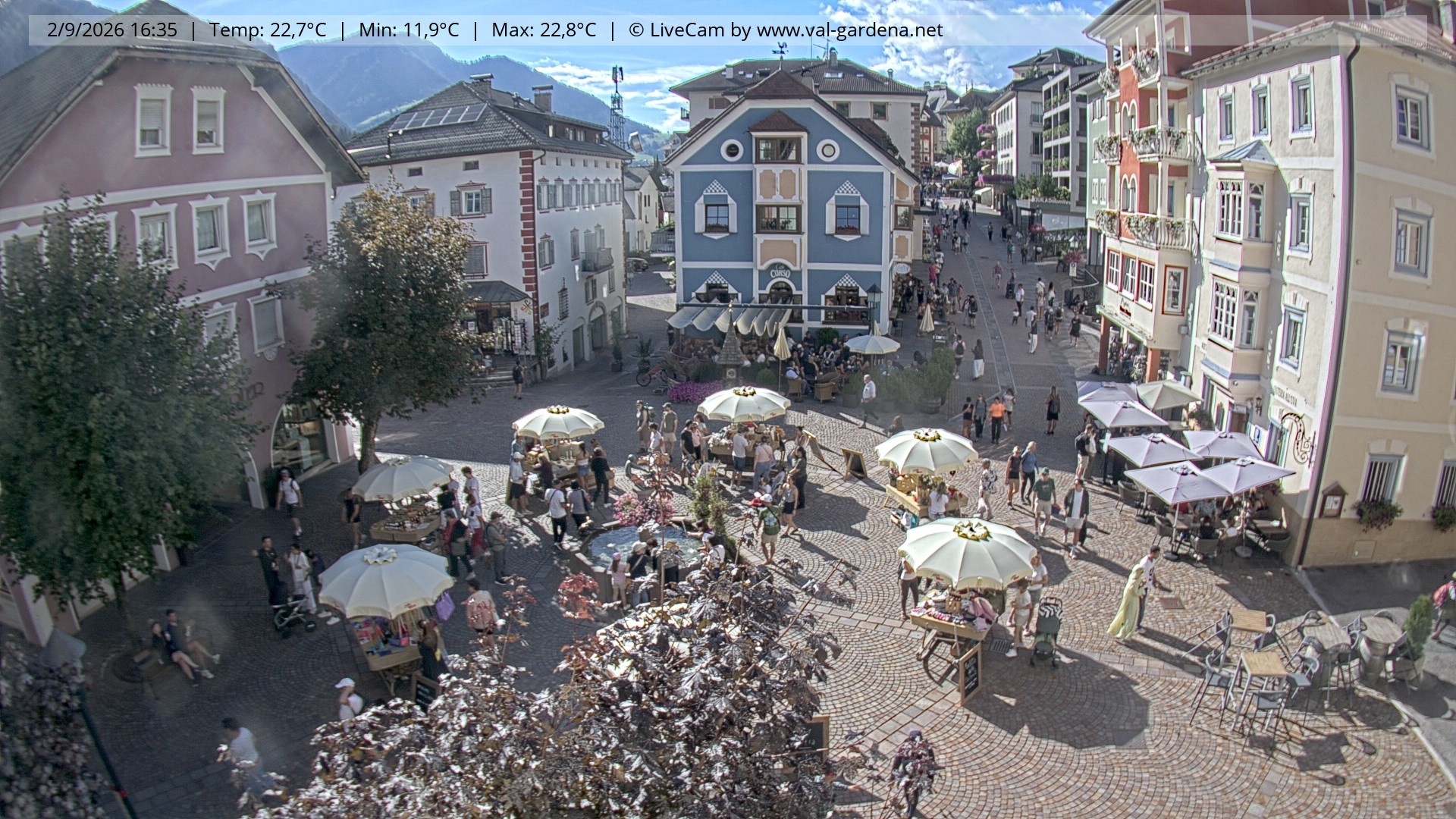 Archiv Foto Webcam St. Ulrich: Dorfzentrum