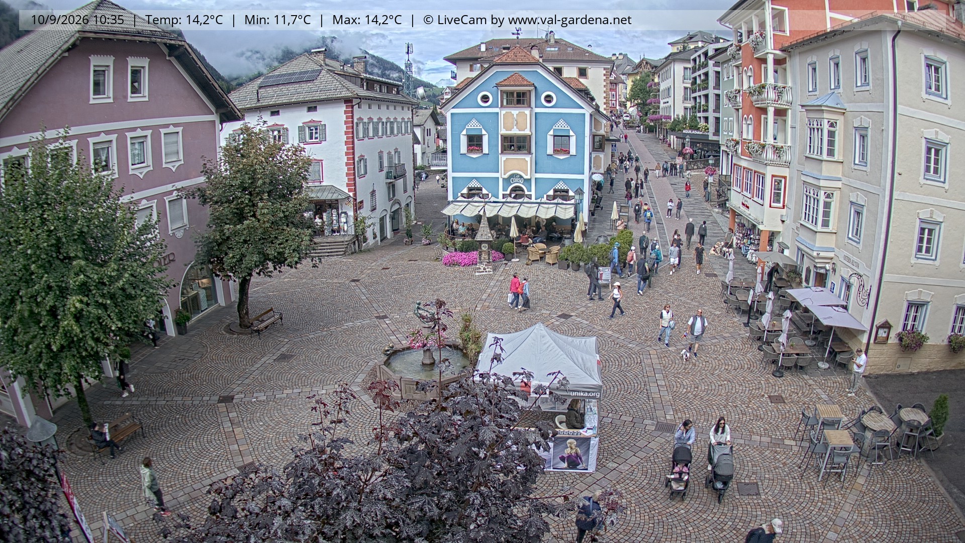 Archiv Foto Webcam St. Ulrich: Dorfzentrum