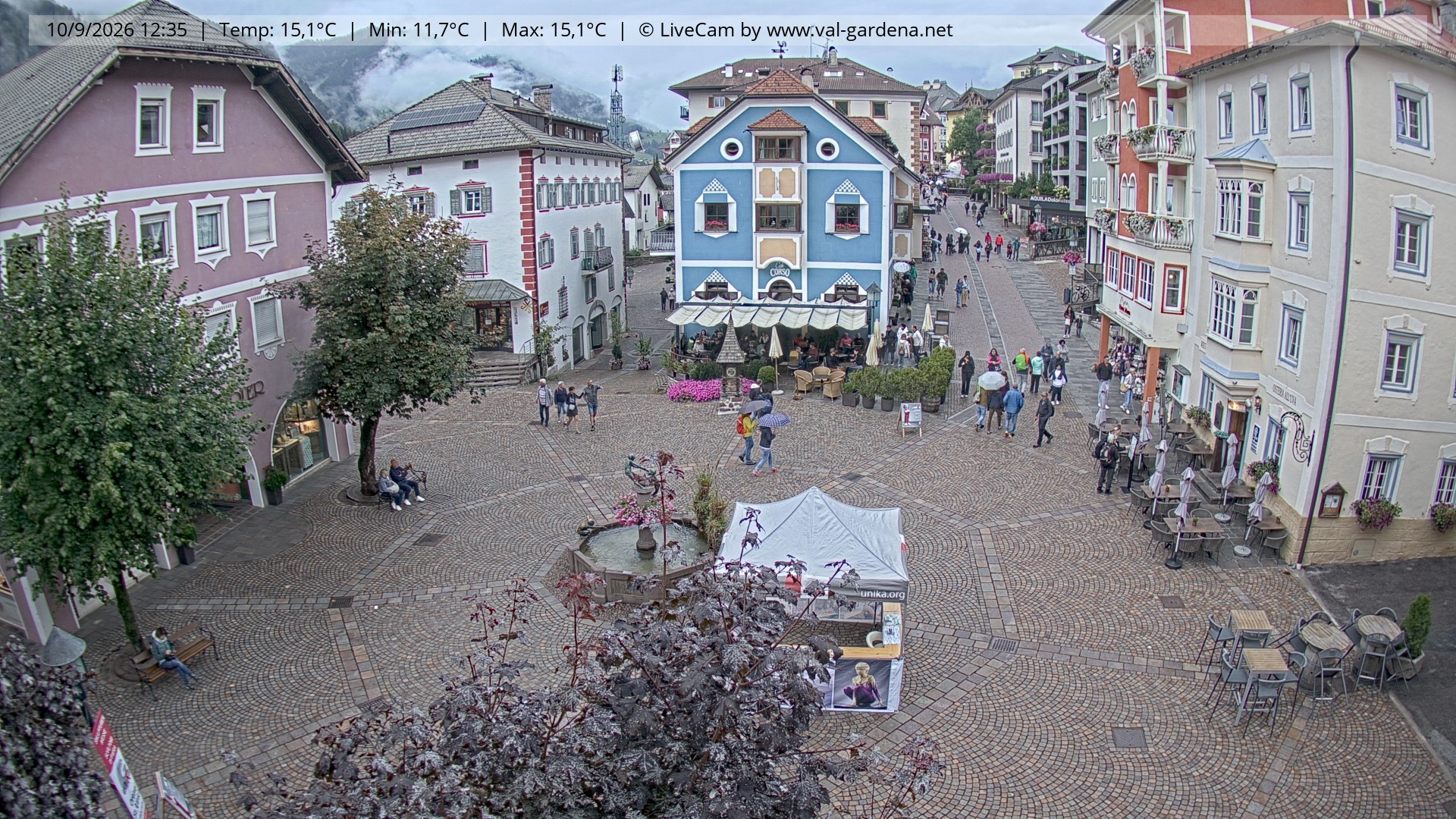 Archiv Foto Webcam St. Ulrich: Dorfzentrum