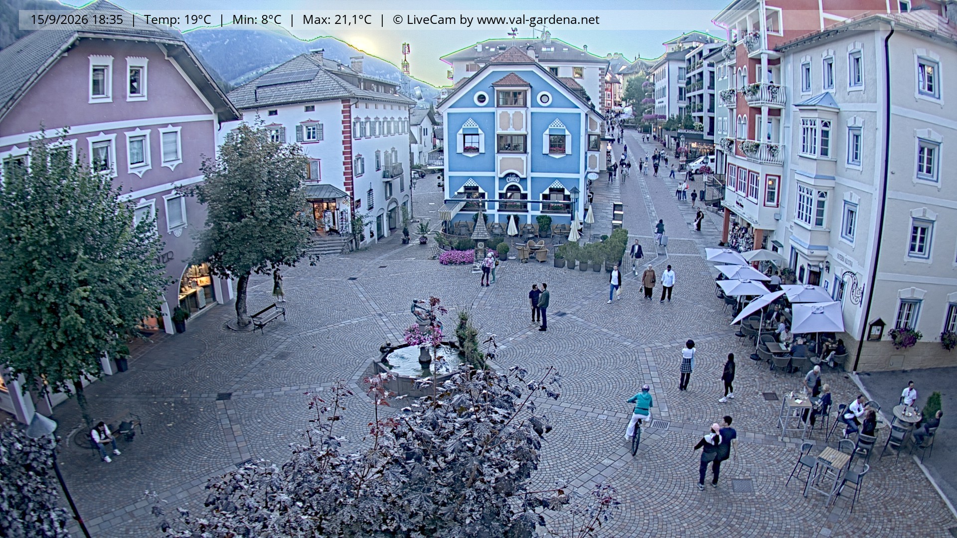Archiv Foto Webcam St. Ulrich: Dorfzentrum