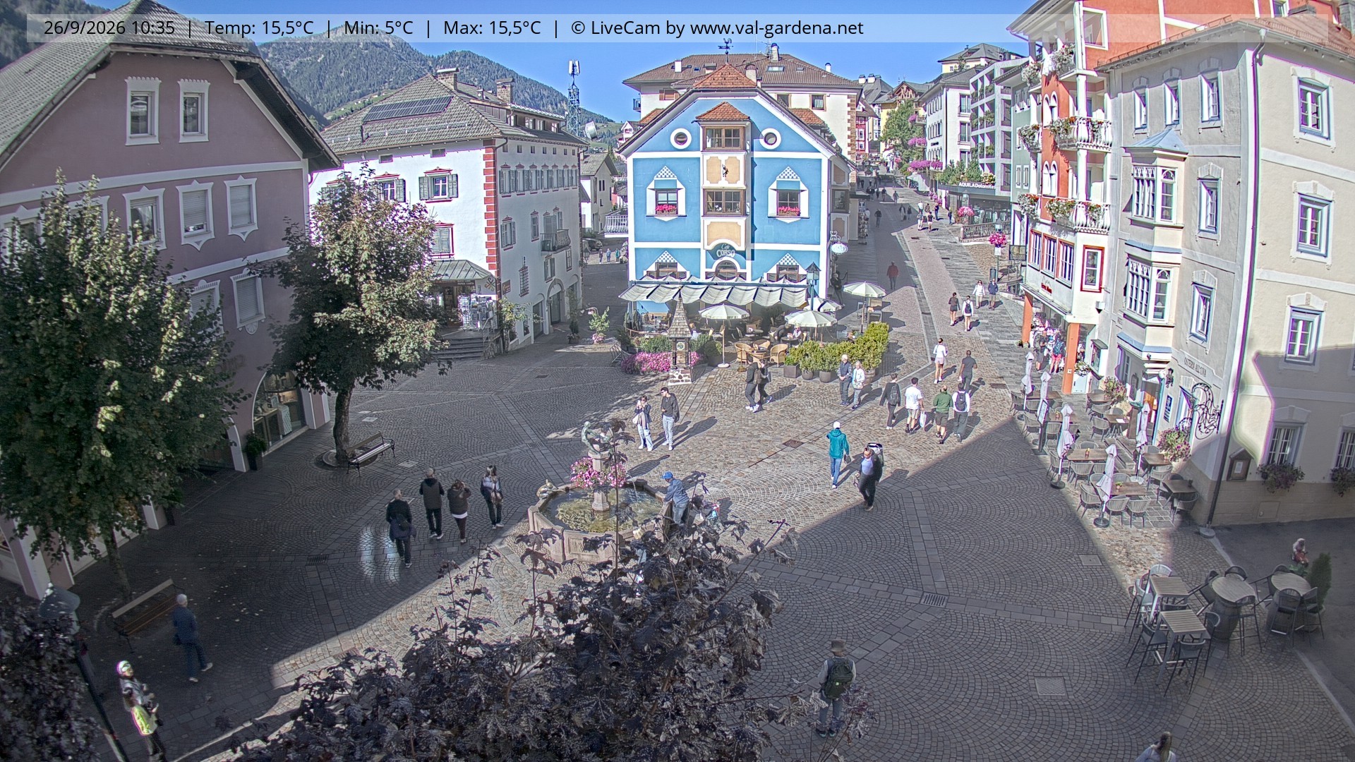Archiv Foto Webcam St. Ulrich: Dorfzentrum