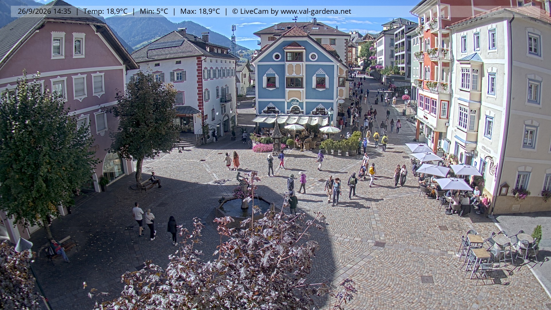 Archiv Foto Webcam St. Ulrich: Dorfzentrum