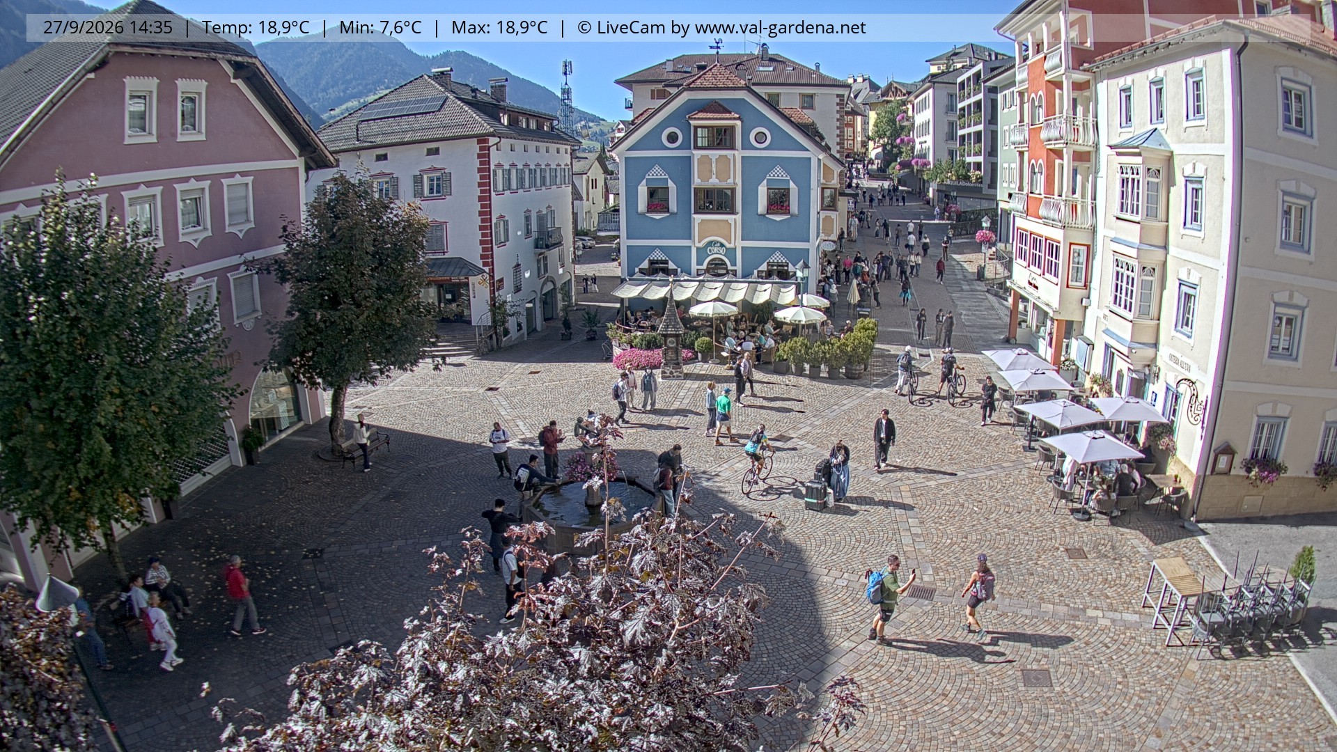 Archiv Foto Webcam St. Ulrich: Dorfzentrum