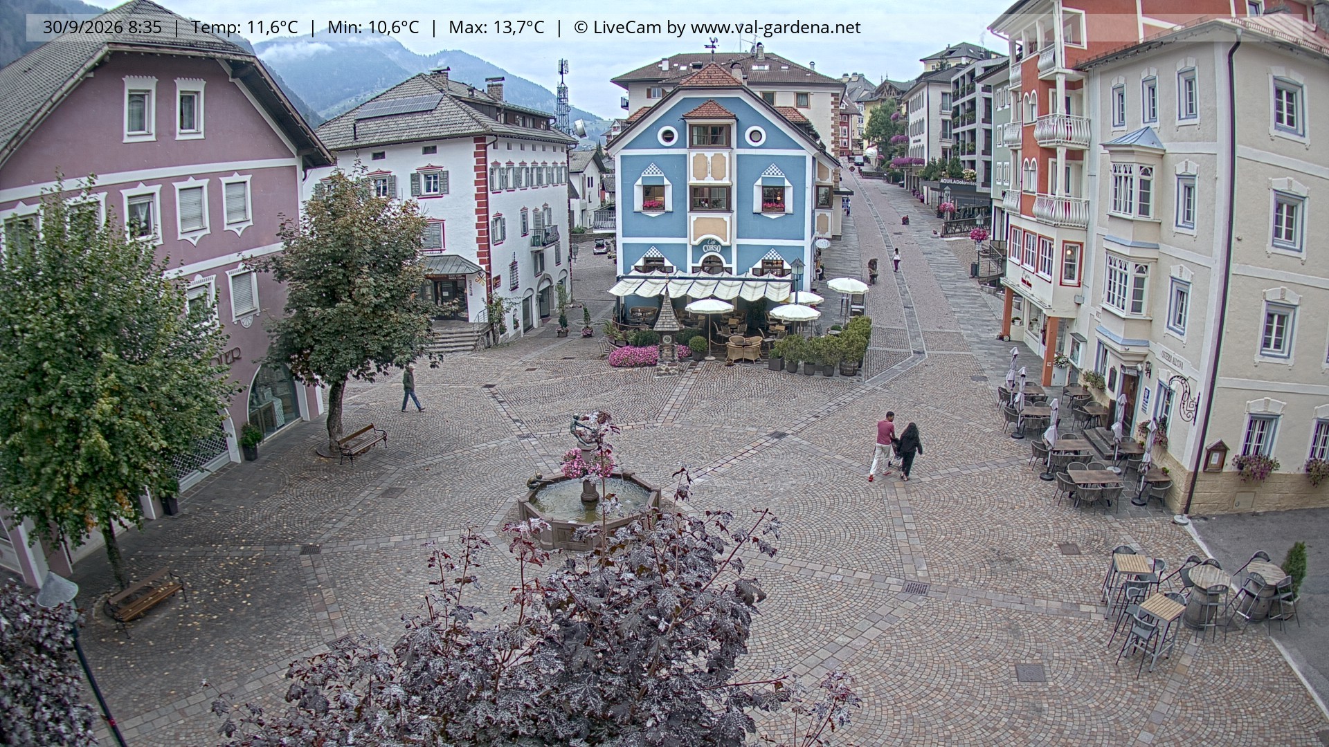 Archiv Foto Webcam St. Ulrich: Dorfzentrum