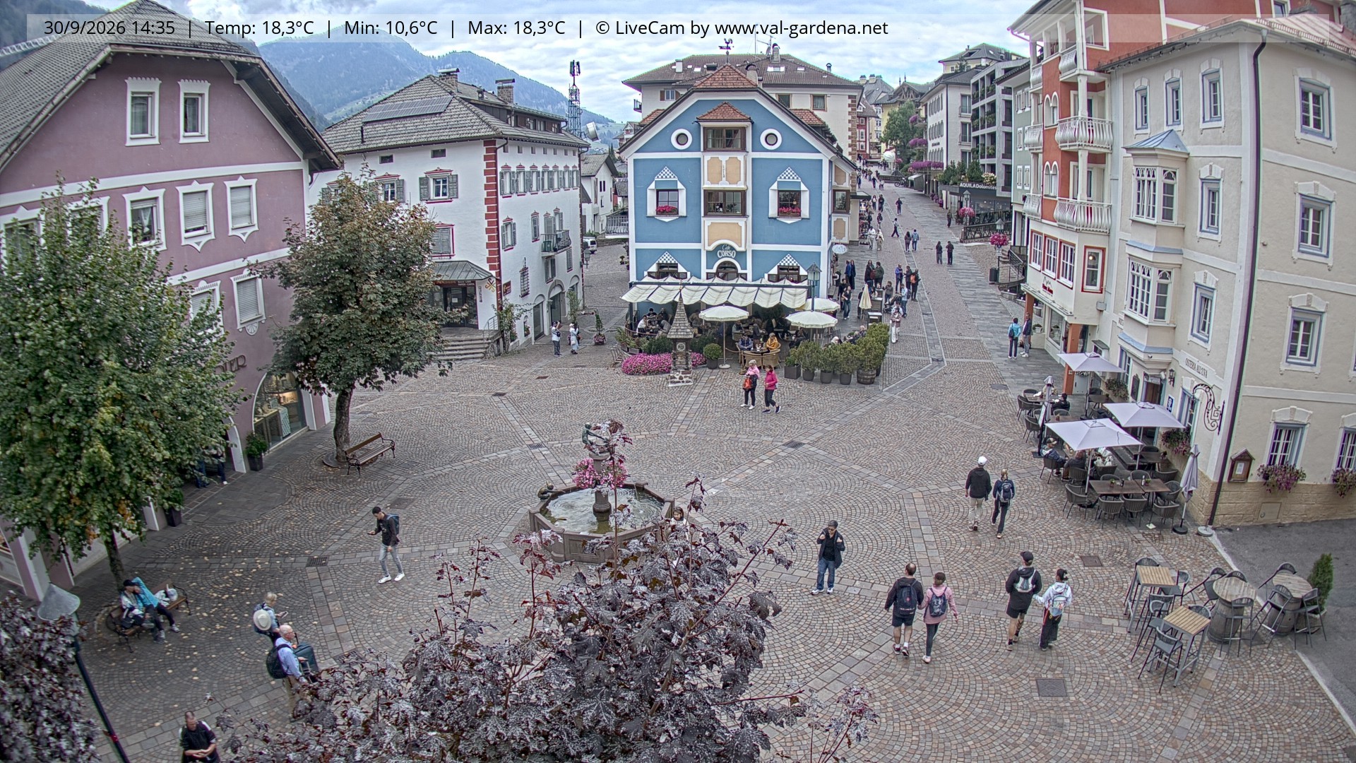 Archiv Foto Webcam St. Ulrich: Dorfzentrum