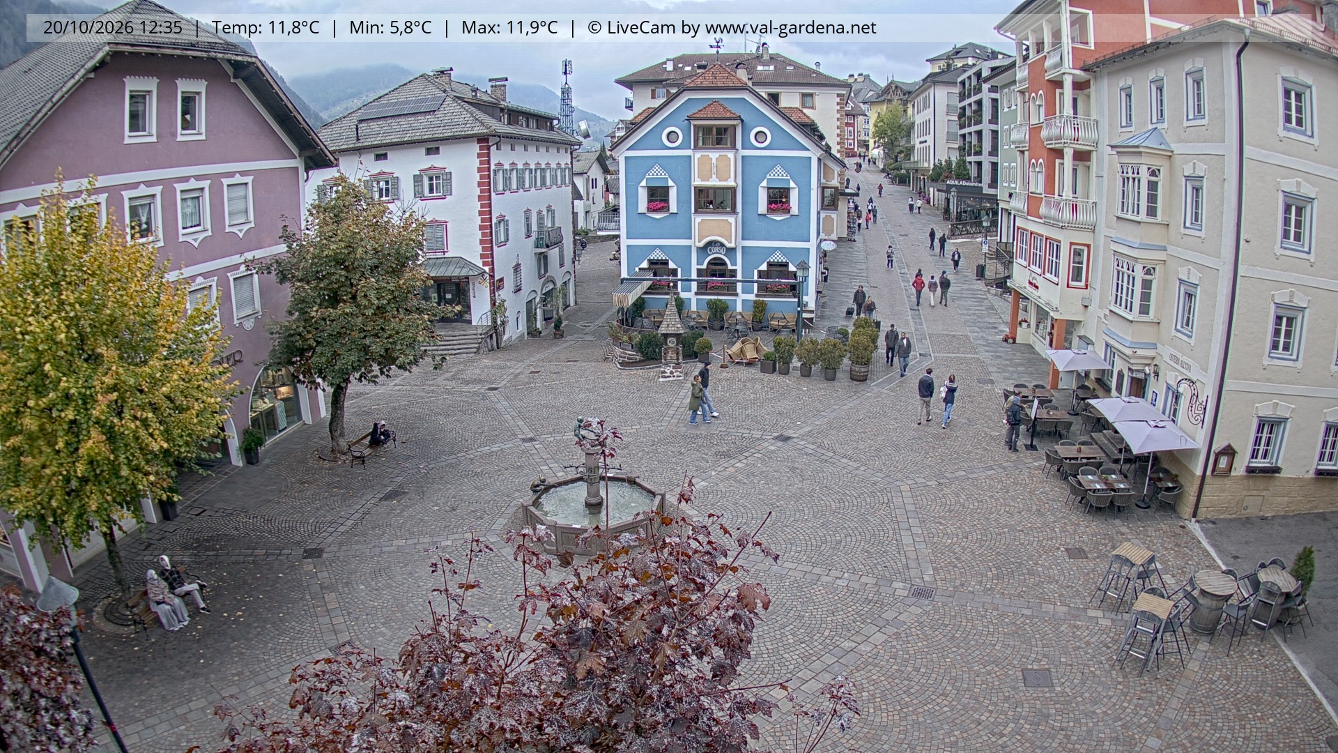 Archiv Foto Webcam St. Ulrich: Dorfzentrum