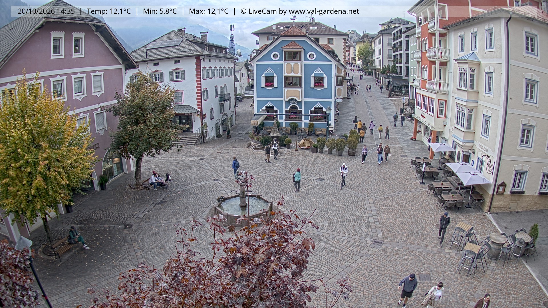Archiv Foto Webcam St. Ulrich: Dorfzentrum