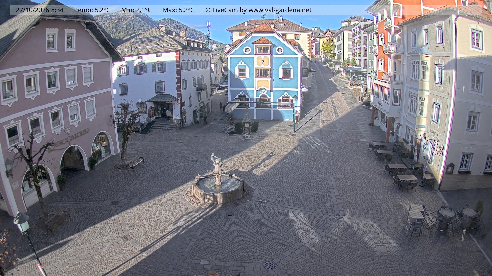 Archiv Foto Webcam St. Ulrich: Dorfzentrum