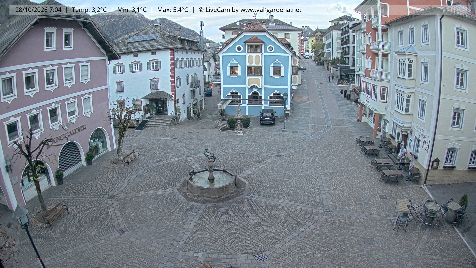 Archiv Foto Webcam St. Ulrich: Dorfzentrum