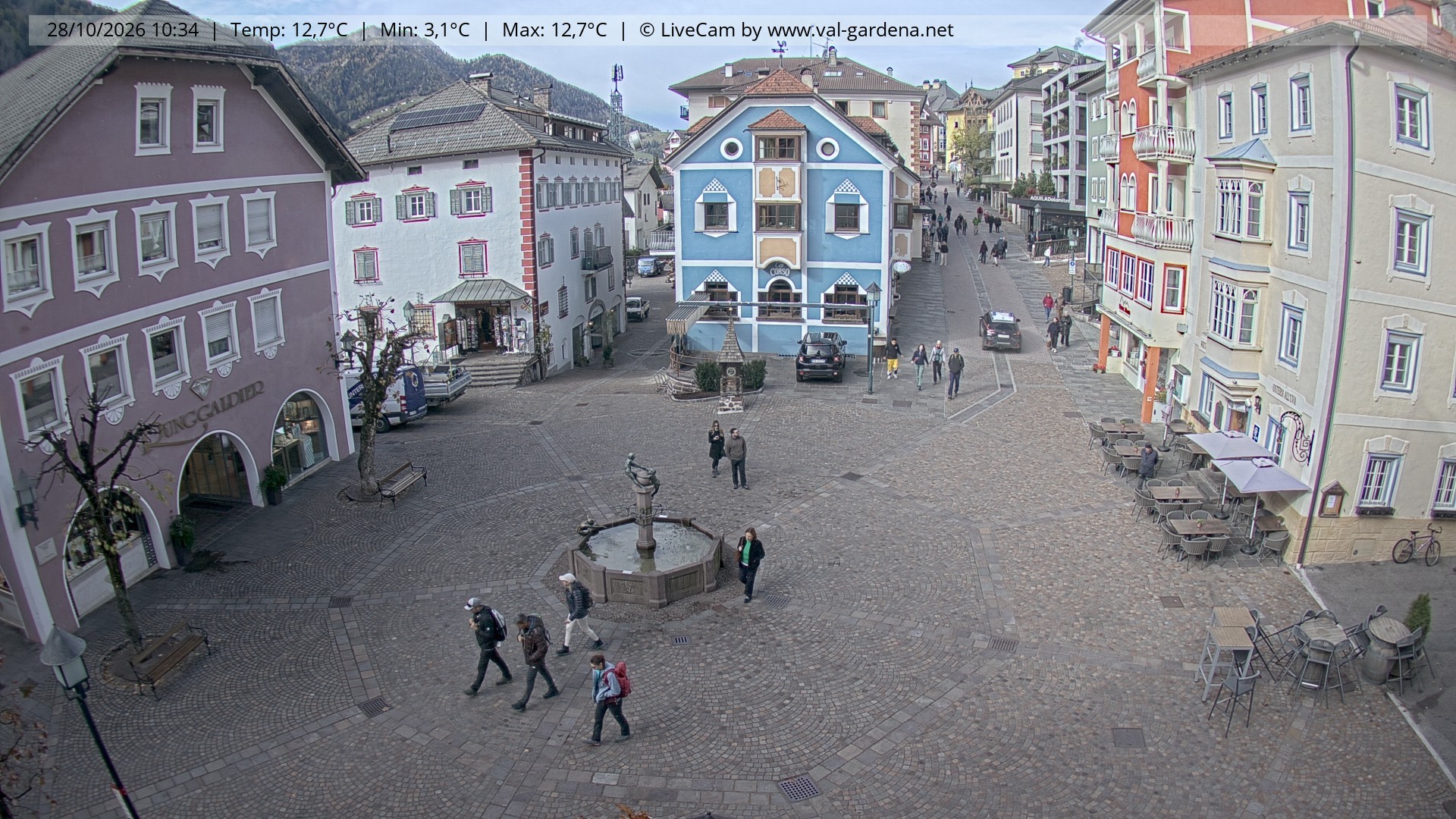 Archiv Foto Webcam St. Ulrich: Dorfzentrum