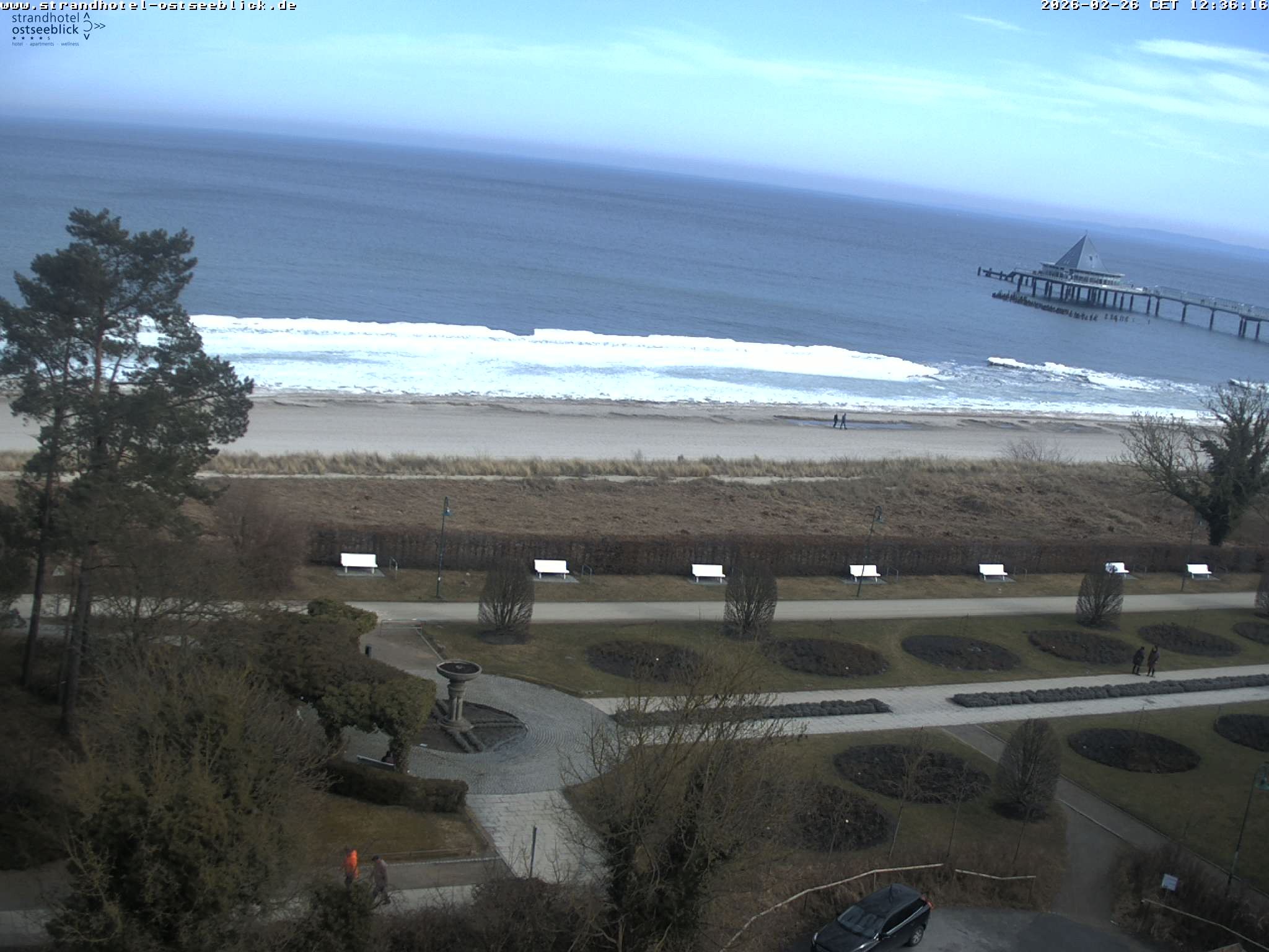 Archived image Webcam View at the Baltic Sea at Island Usedom