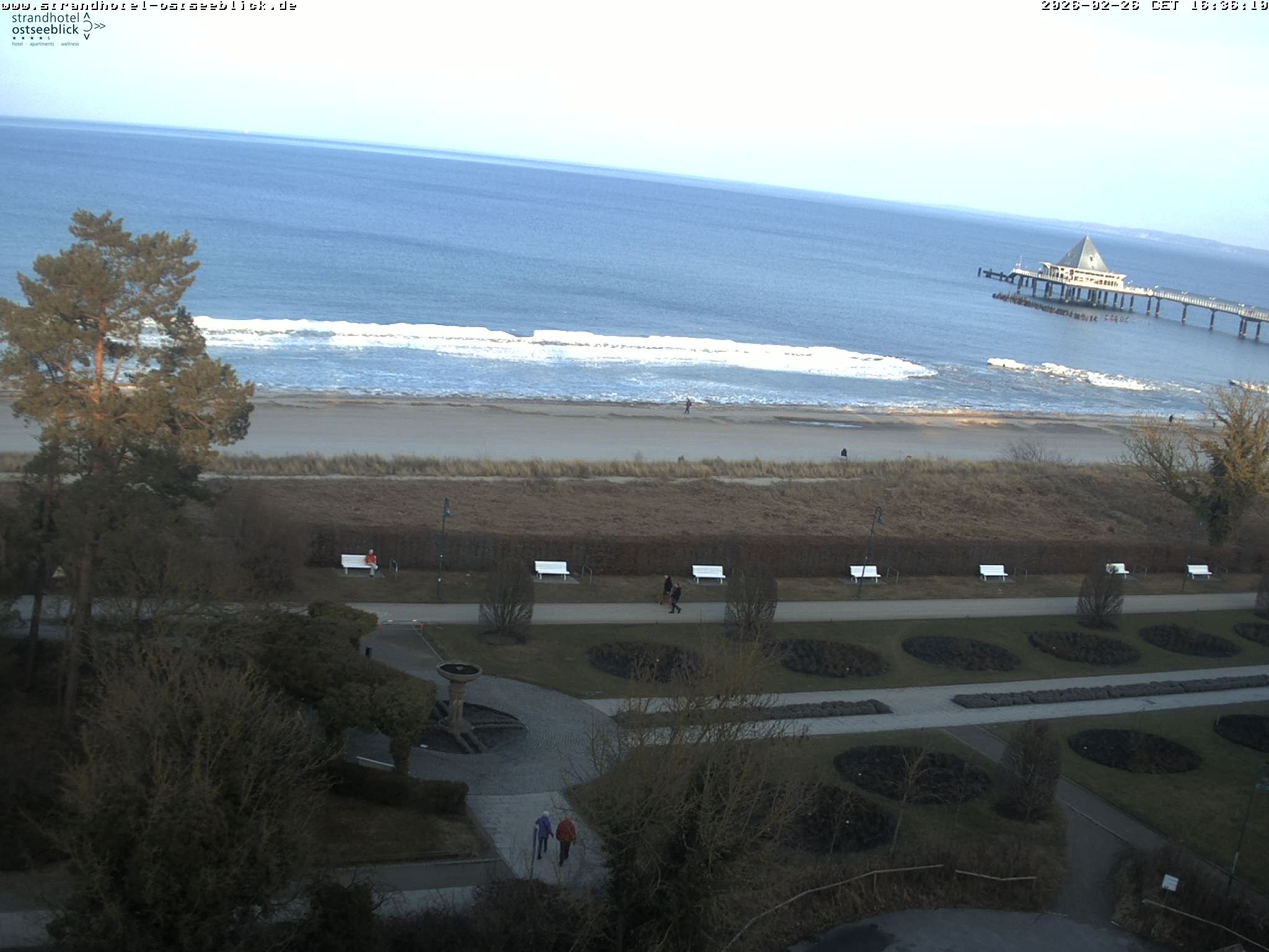 Archived image Webcam View at the Baltic Sea at Island Usedom