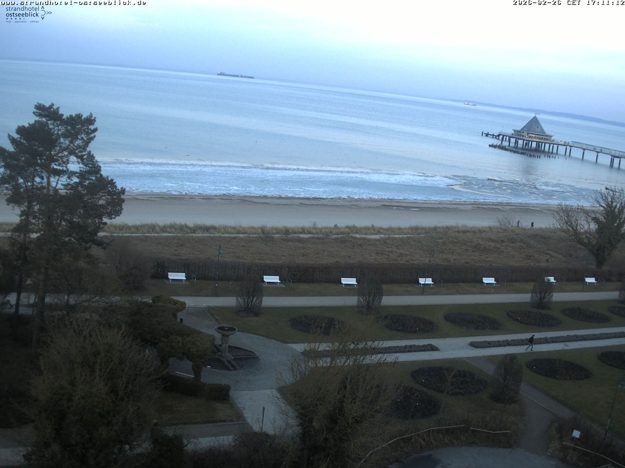 Archived image Webcam View at the Baltic Sea at Island Usedom