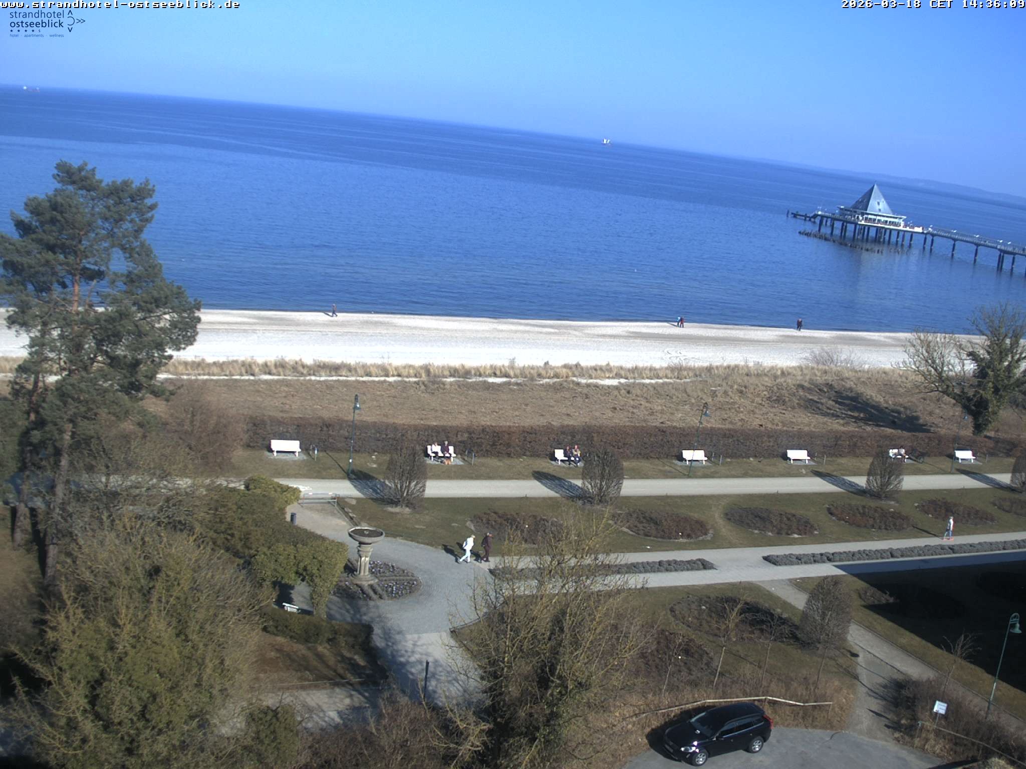 Archived image Webcam View at the Baltic Sea at Island Usedom