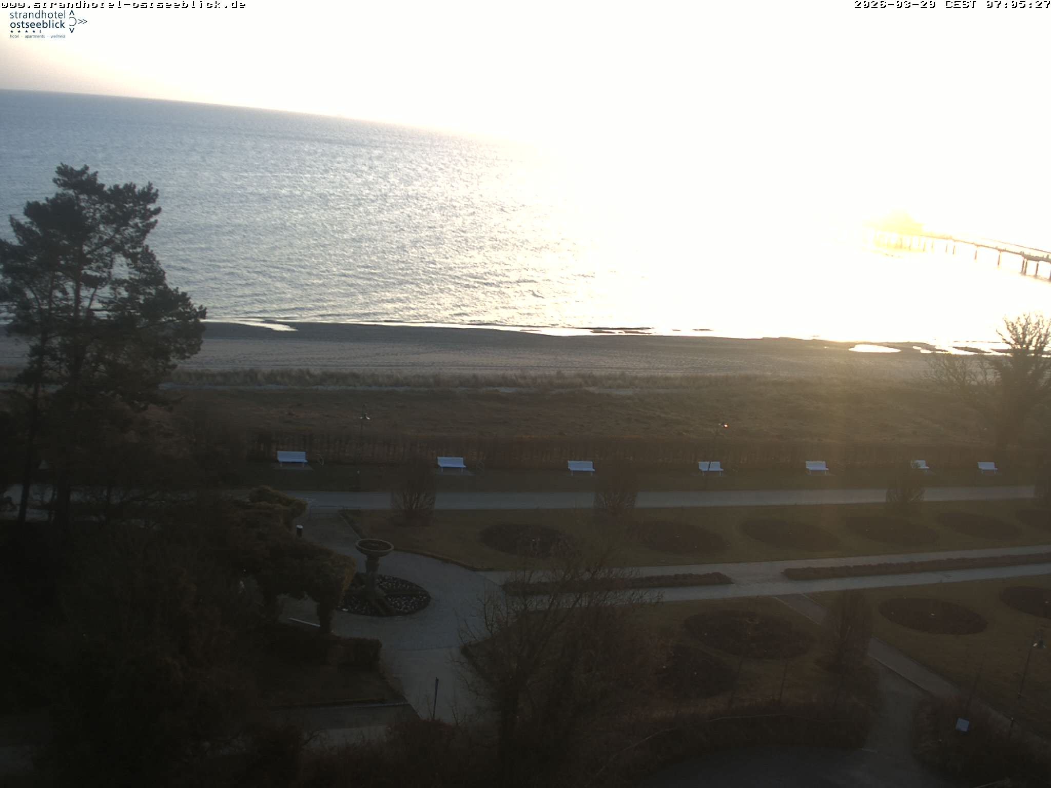 Archived image Webcam View at the Baltic Sea at Island Usedom