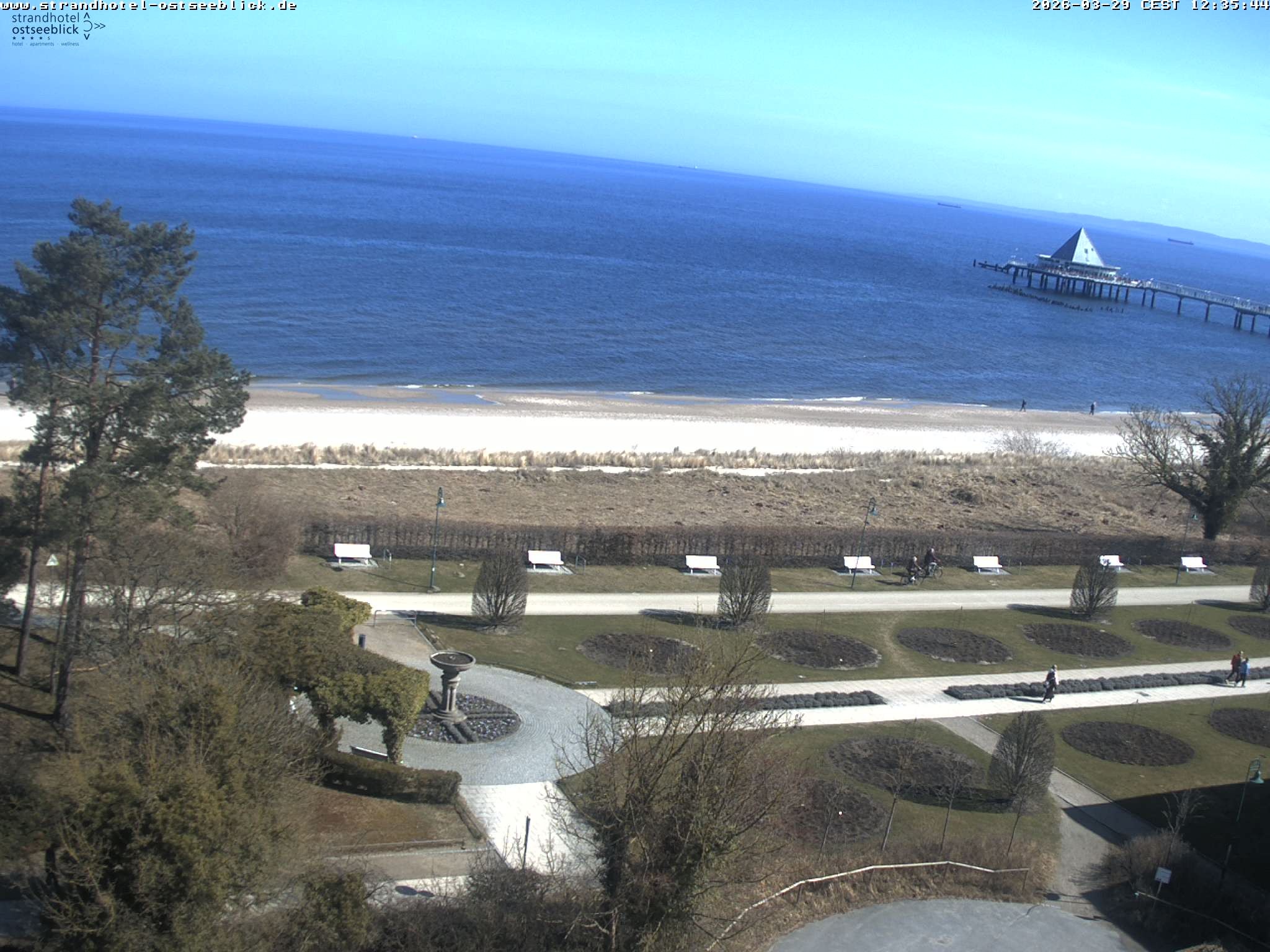 Archived image Webcam View at the Baltic Sea at Island Usedom