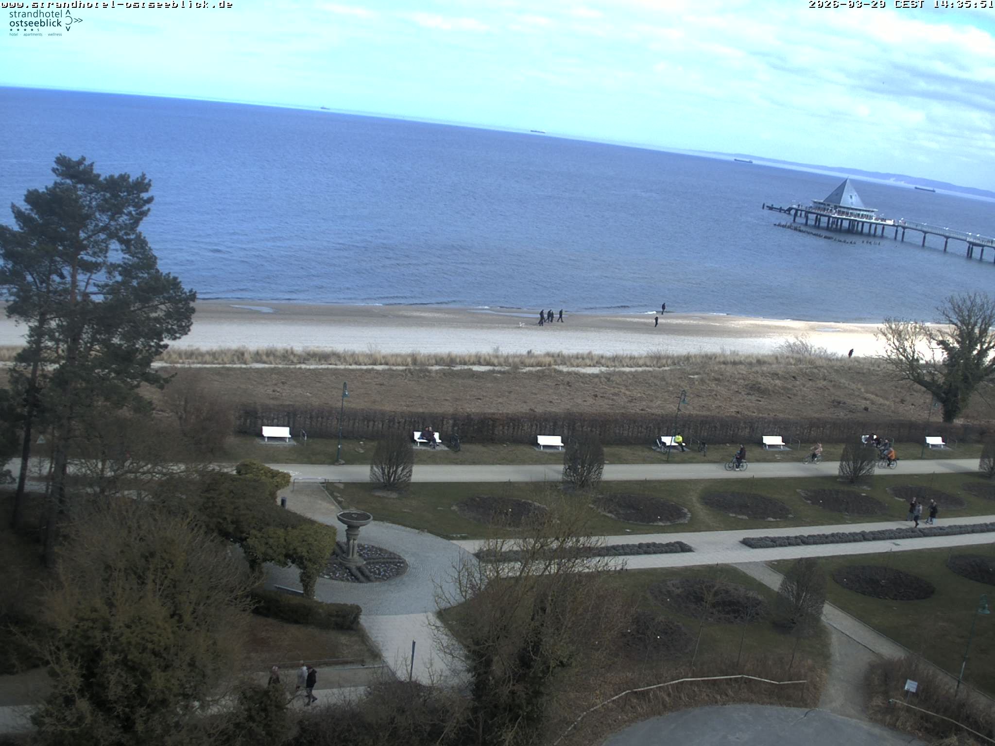 Archived image Webcam View at the Baltic Sea at Island Usedom