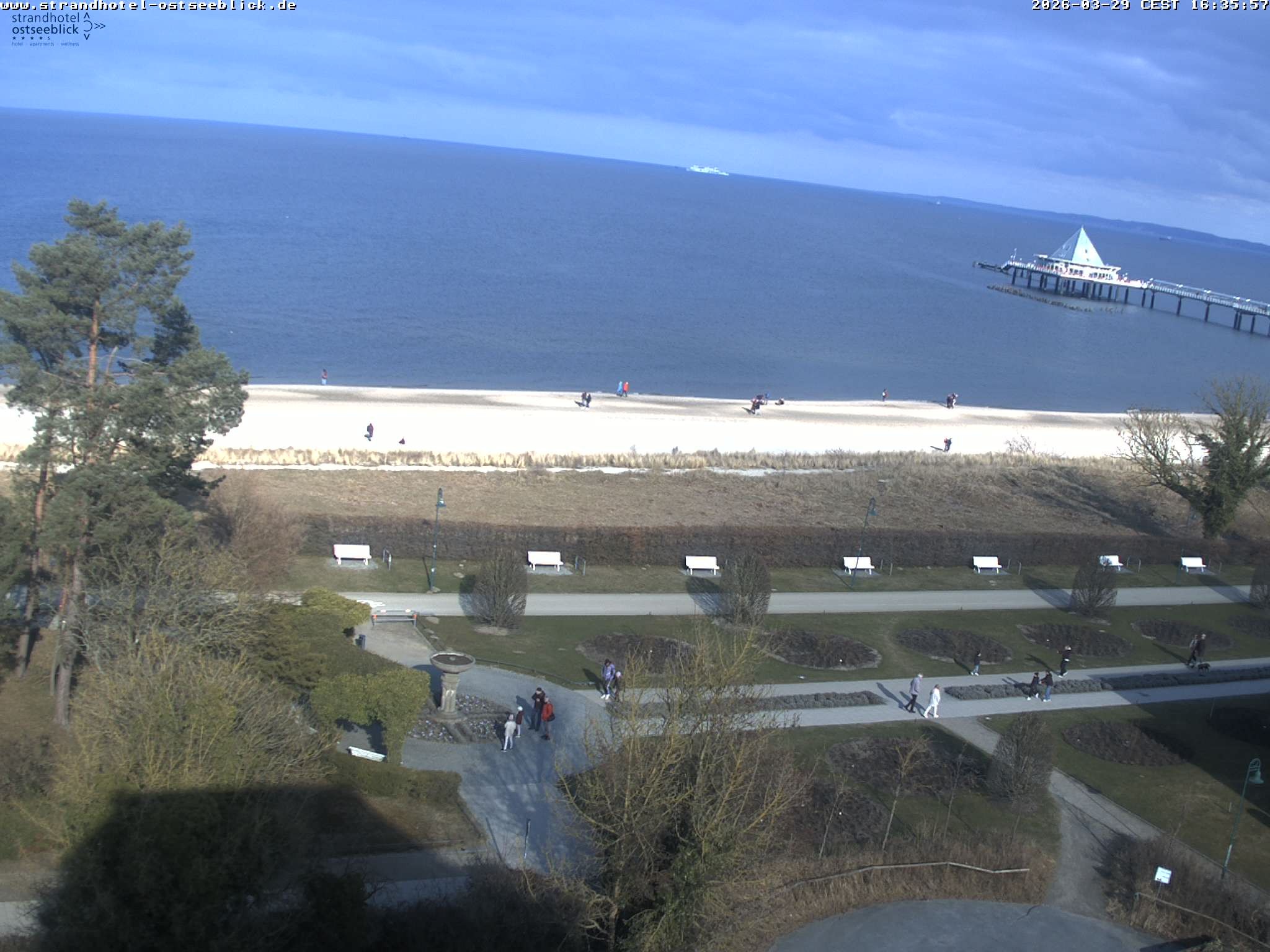Archived image Webcam View at the Baltic Sea at Island Usedom