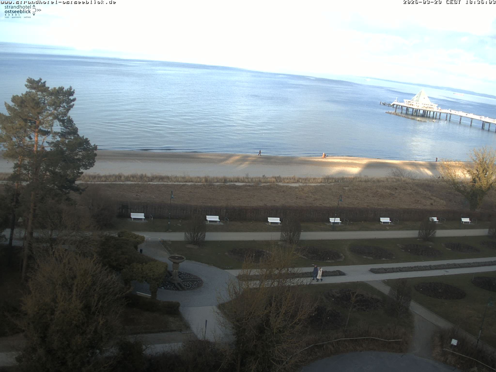 Archived image Webcam View at the Baltic Sea at Island Usedom