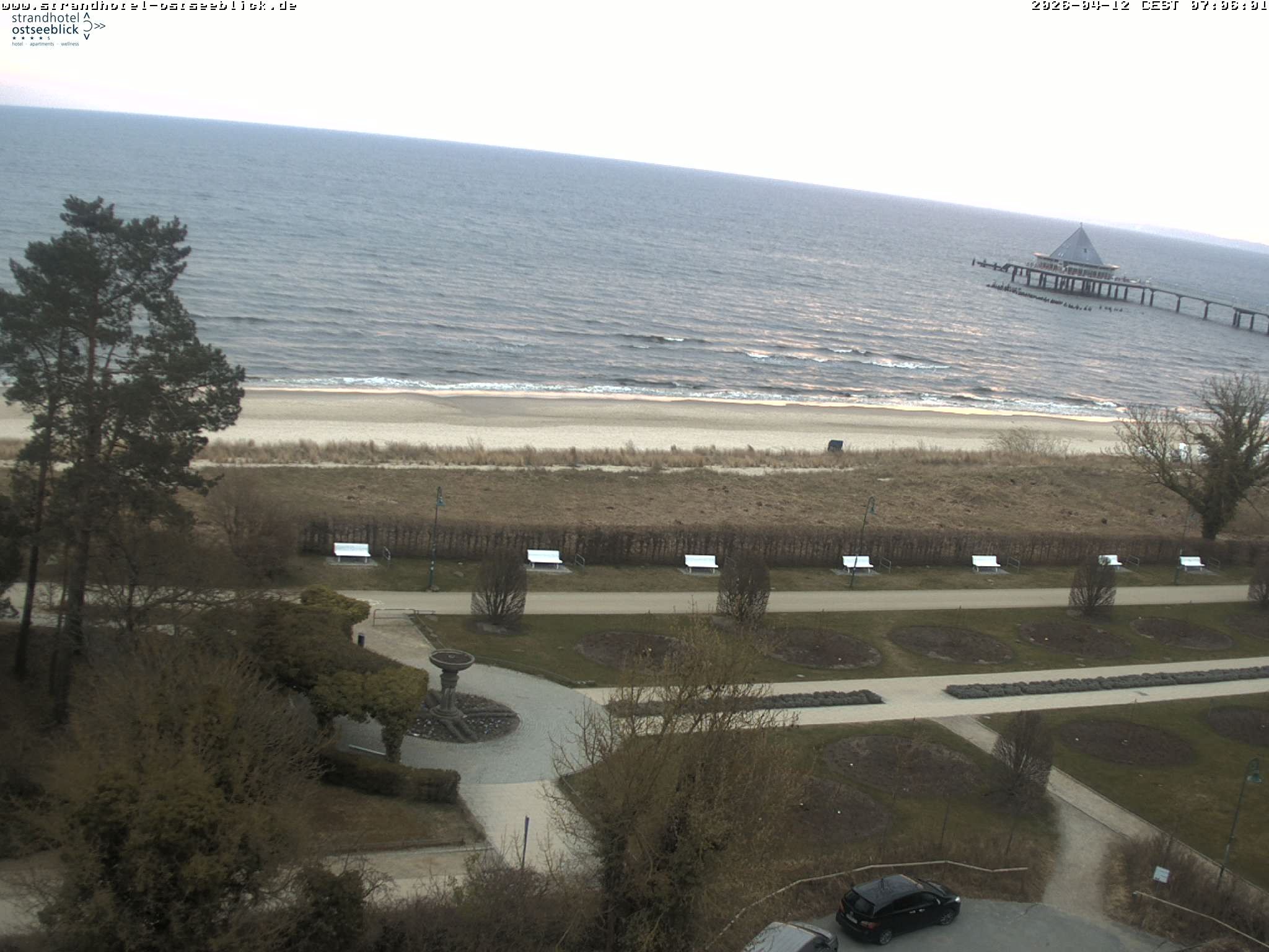 Archived image Webcam View at the Baltic Sea at Island Usedom