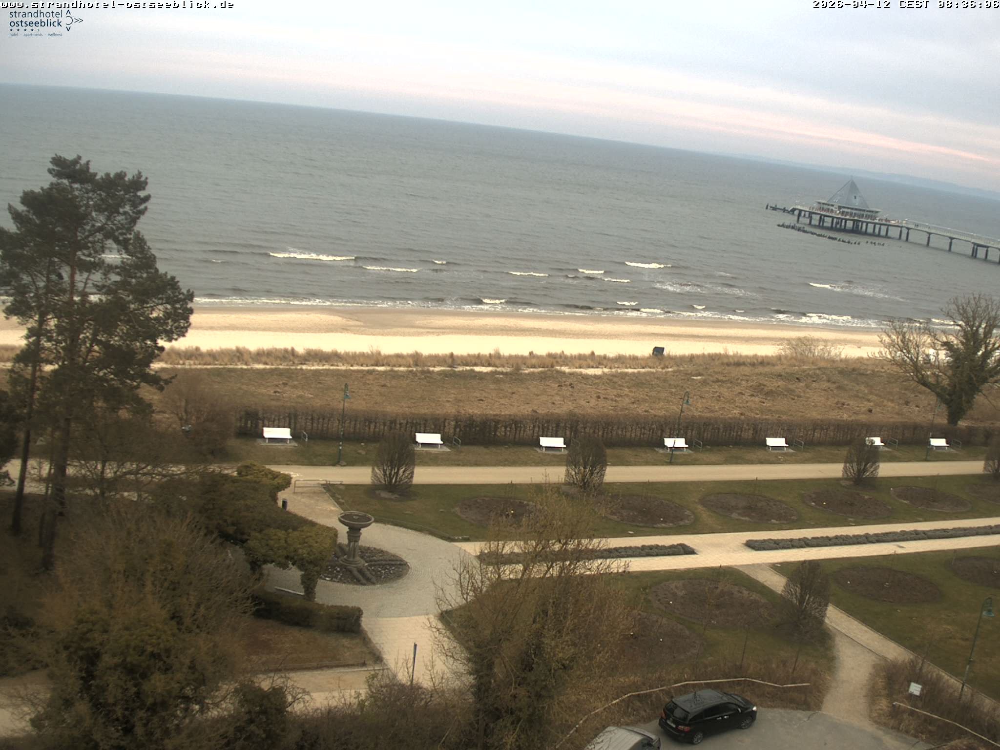 Archived image Webcam View at the Baltic Sea at Island Usedom