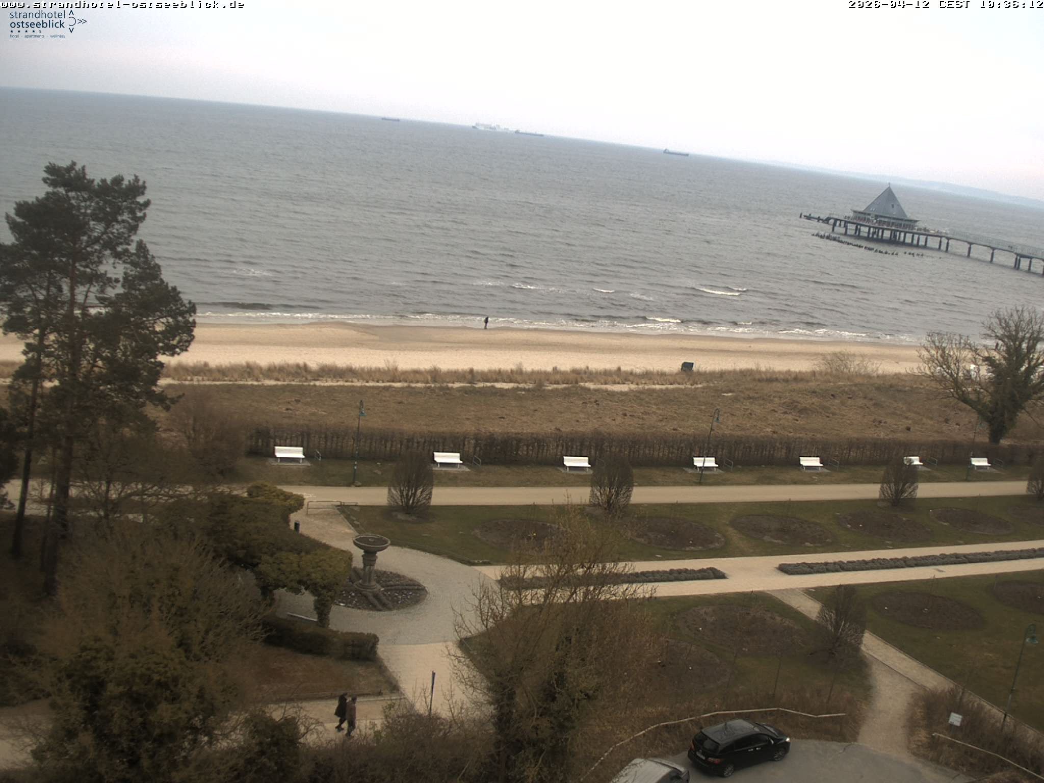 Archived image Webcam View at the Baltic Sea at Island Usedom