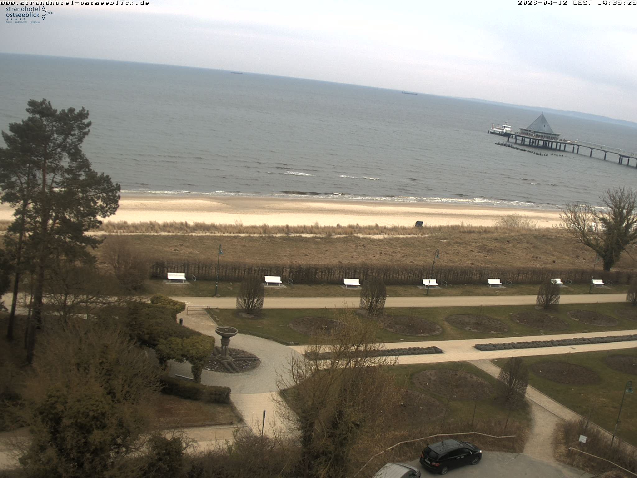 Archived image Webcam View at the Baltic Sea at Island Usedom