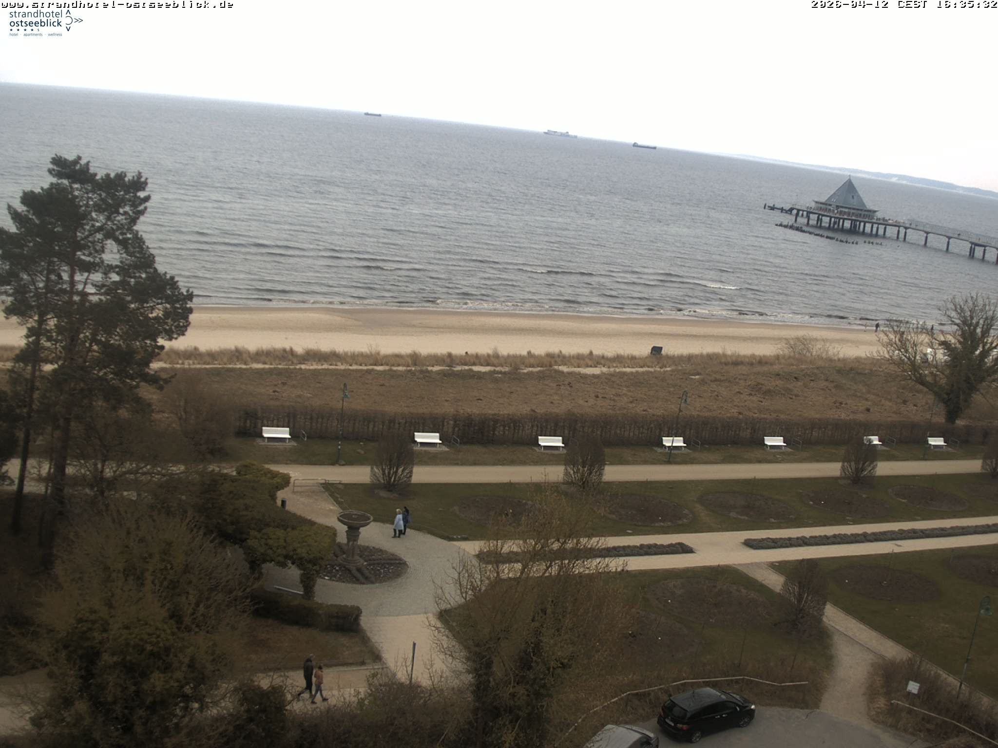 Archived image Webcam View at the Baltic Sea at Island Usedom