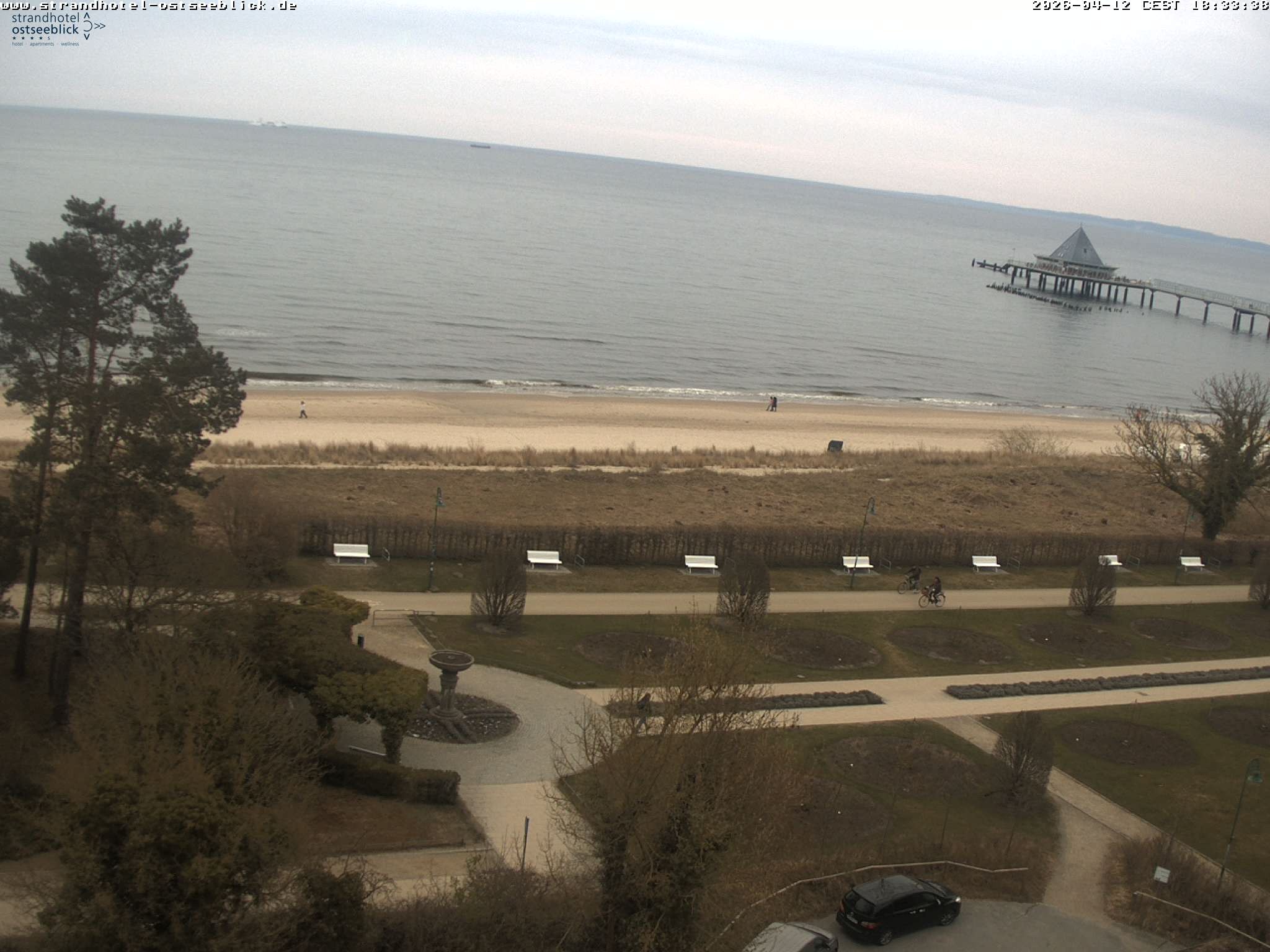 Archived image Webcam View at the Baltic Sea at Island Usedom