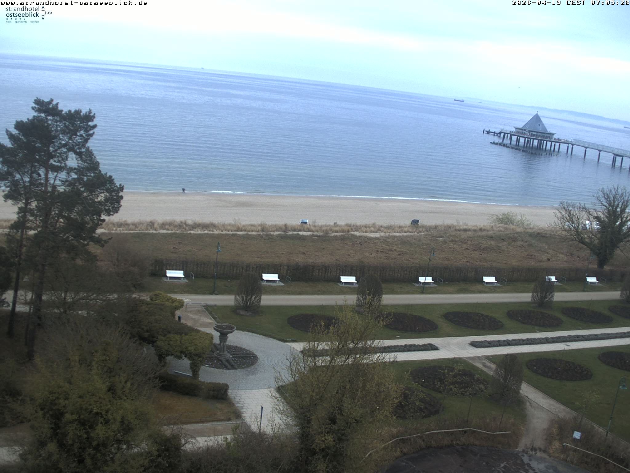 Archived image Webcam View at the Baltic Sea at Island Usedom