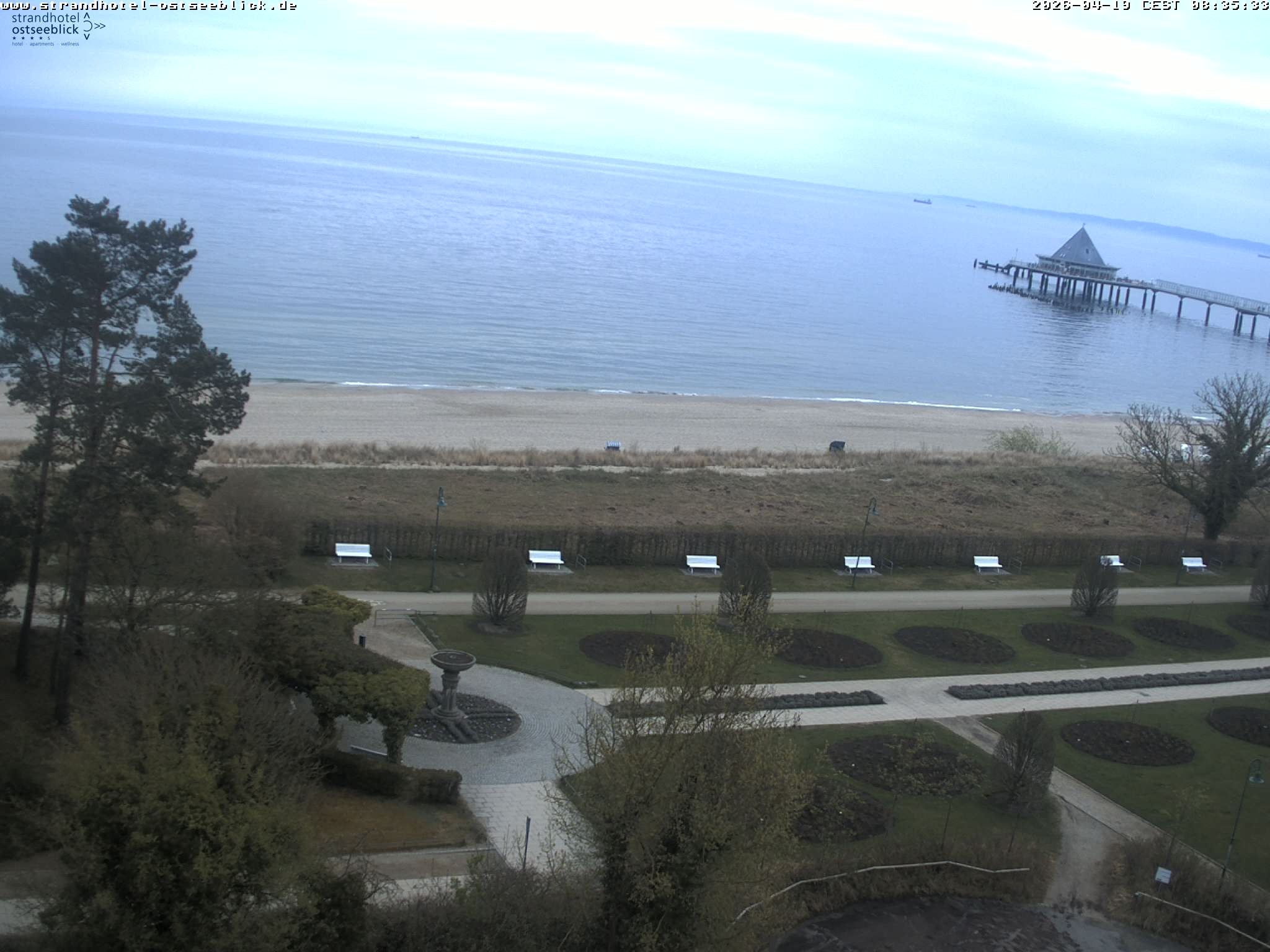 Archived image Webcam View at the Baltic Sea at Island Usedom