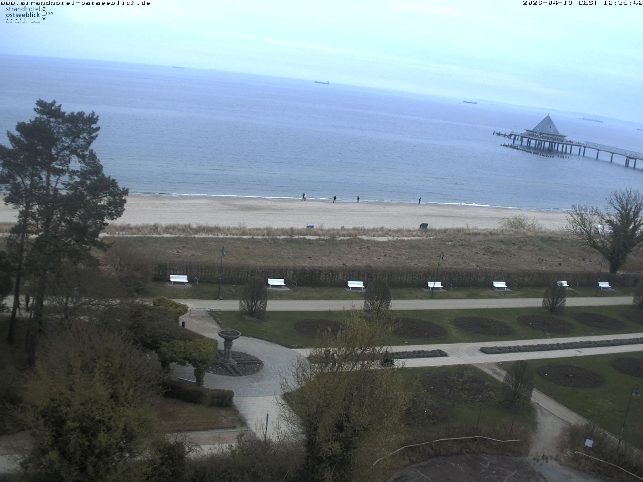 Archived image Webcam View at the Baltic Sea at Island Usedom