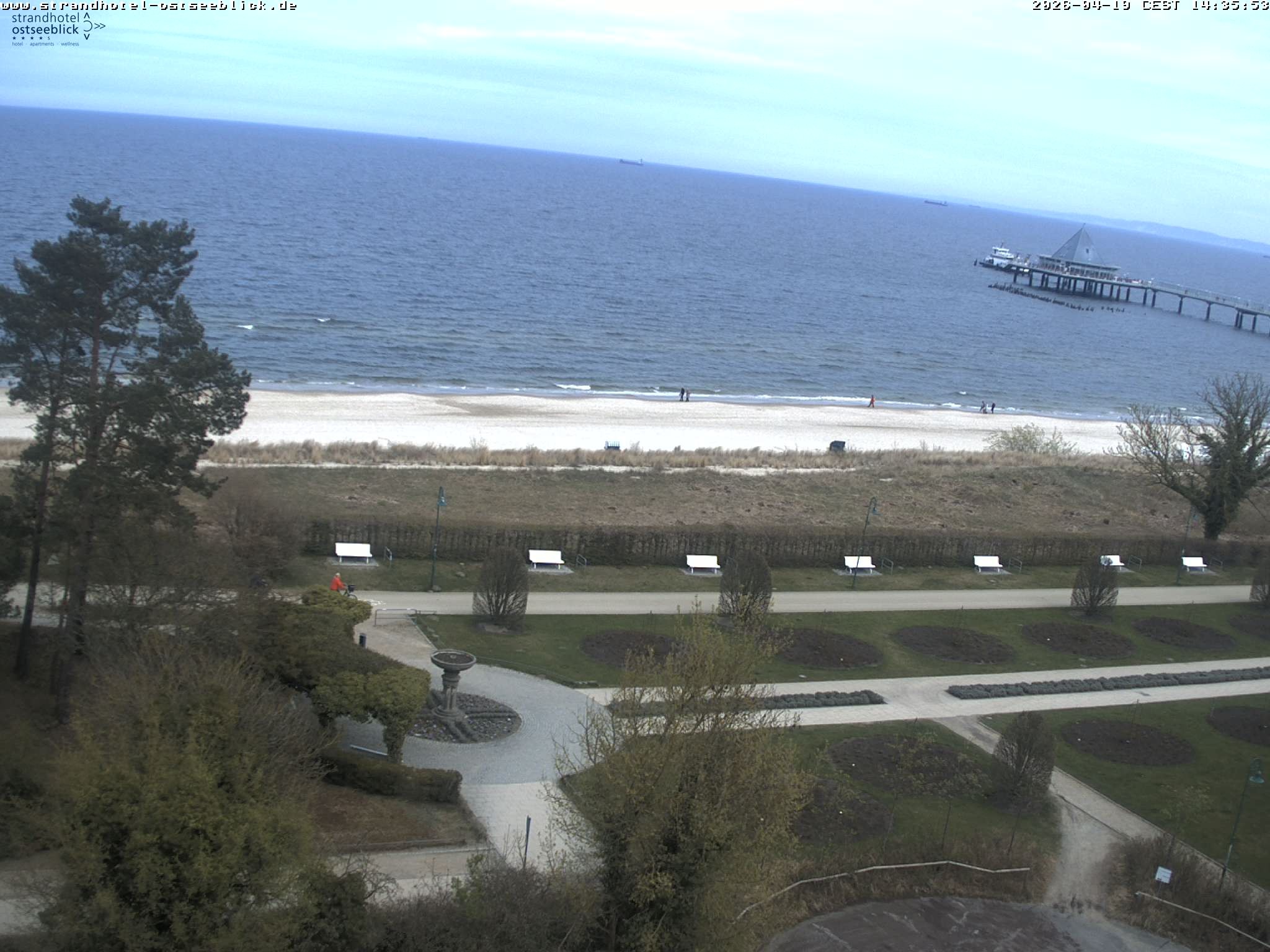 Archived image Webcam View at the Baltic Sea at Island Usedom