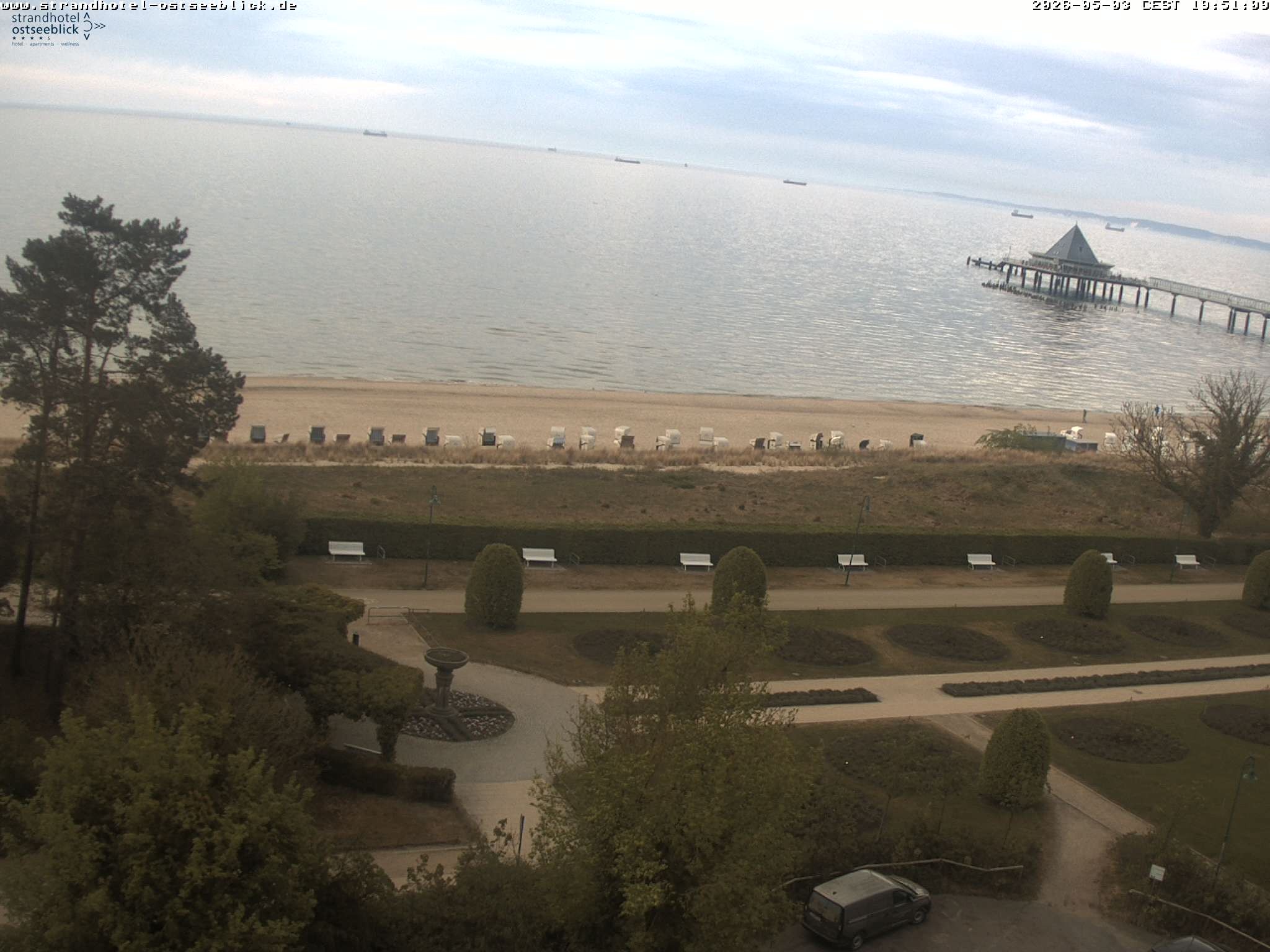 Archived image Webcam View at the Baltic Sea at Island Usedom