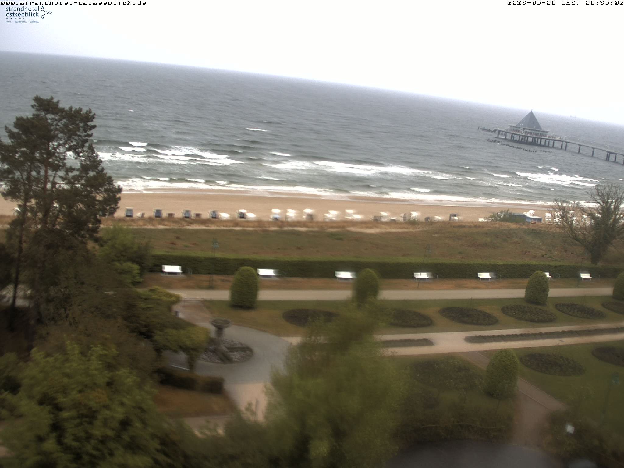 Archived image Webcam View at the Baltic Sea at Island Usedom