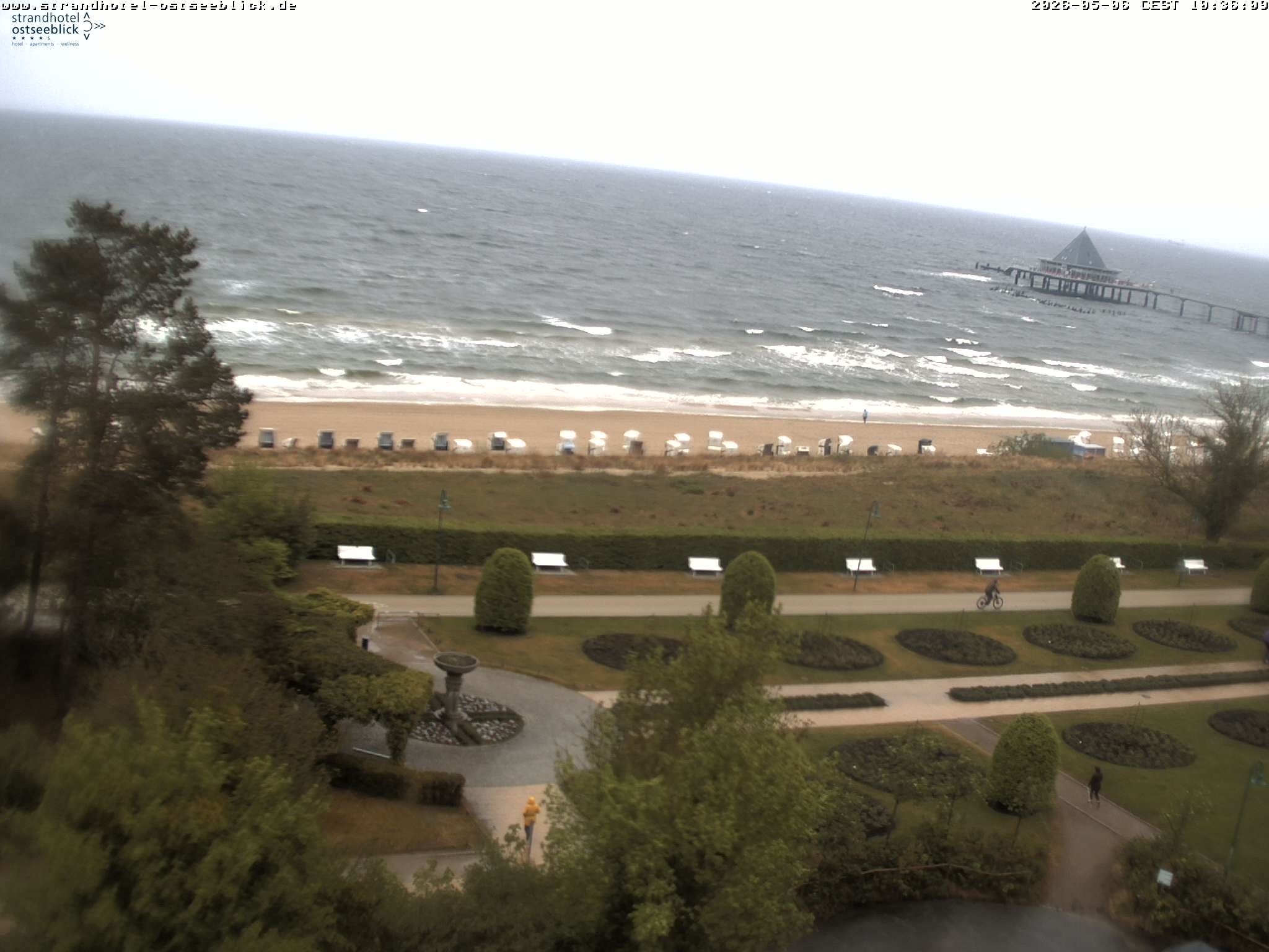 Archived image Webcam View at the Baltic Sea at Island Usedom