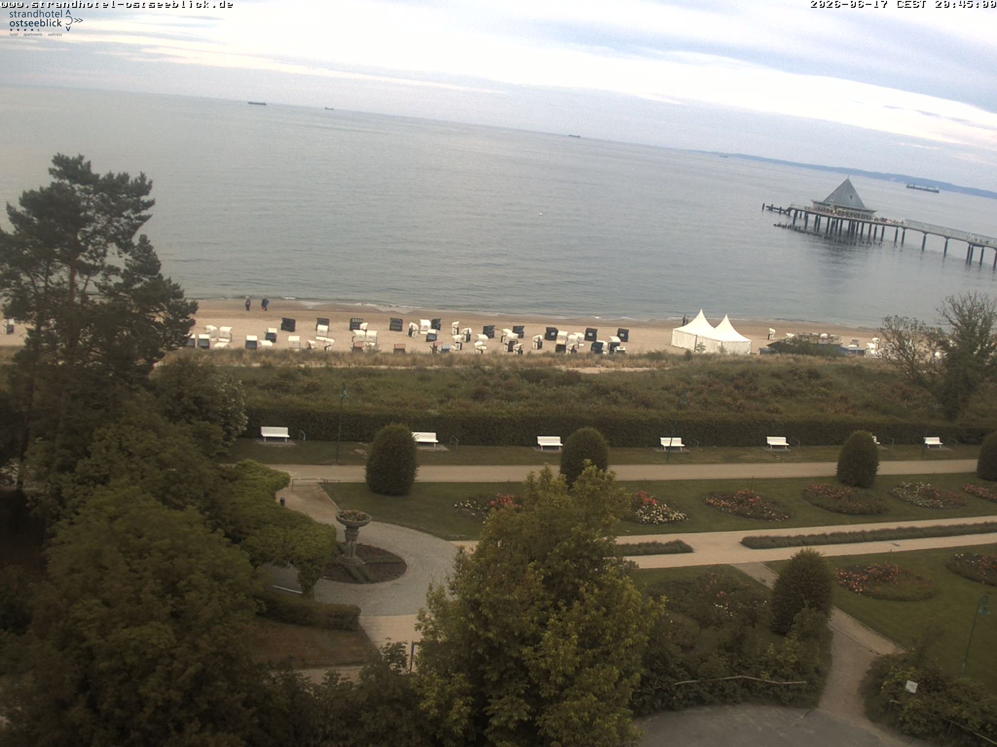 Archived image Webcam View at the Baltic Sea at Island Usedom